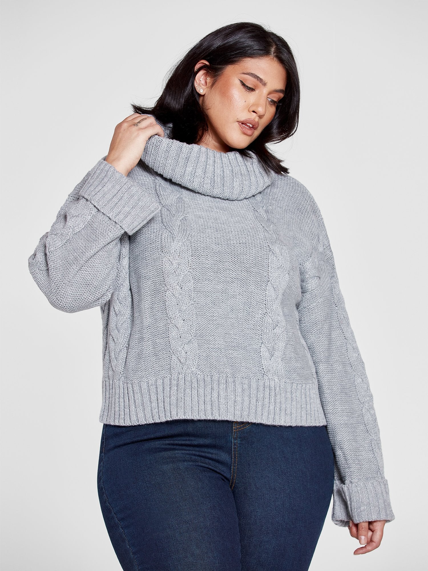 Liana Cableknit Turtleneck Sweater - Image 2