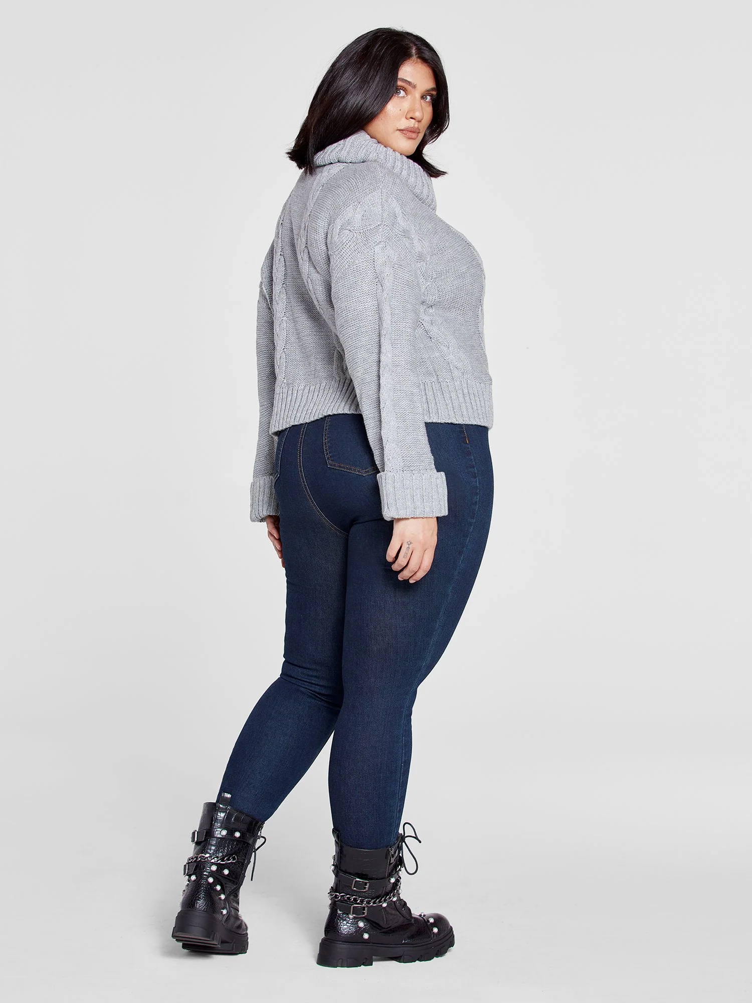 Liana Cableknit Turtleneck Sweater - Image 4