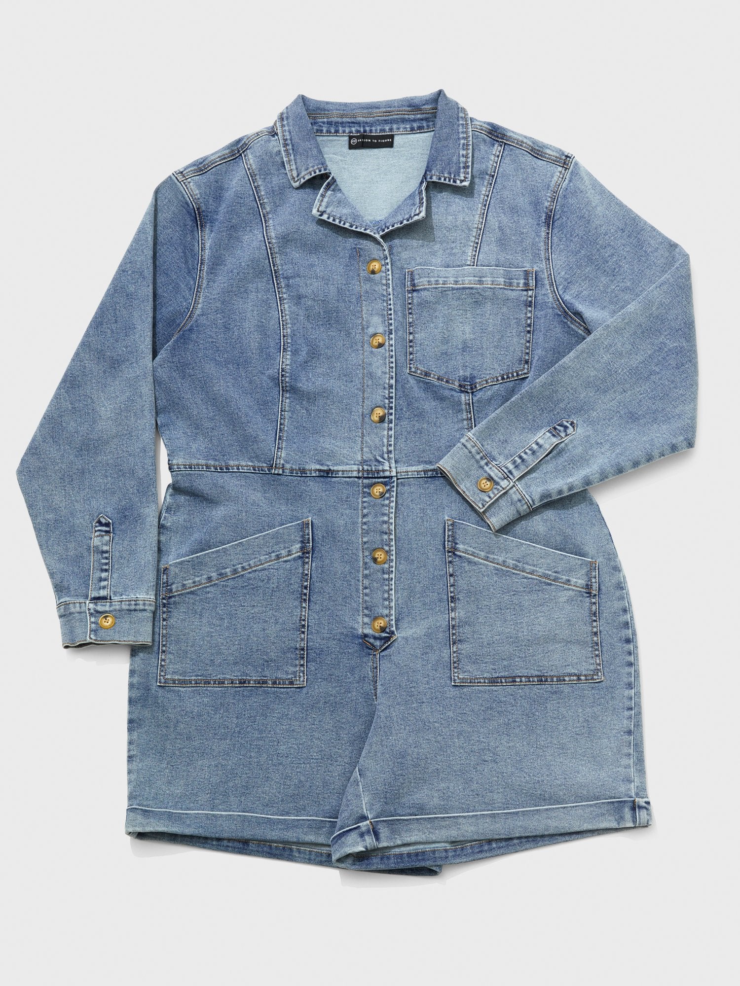 Lila Denim Romper - Image 3