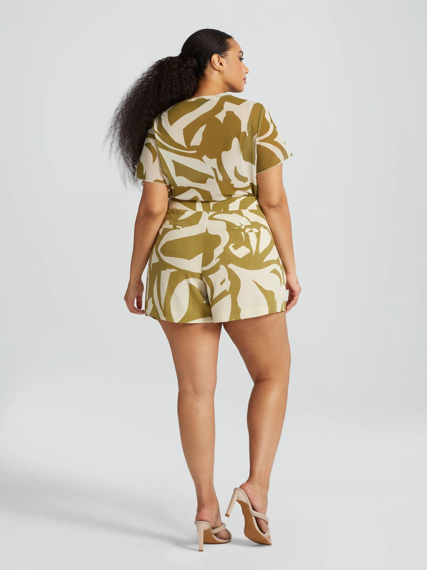 Liliana Printed Wide-Leg Shorts - Image 4