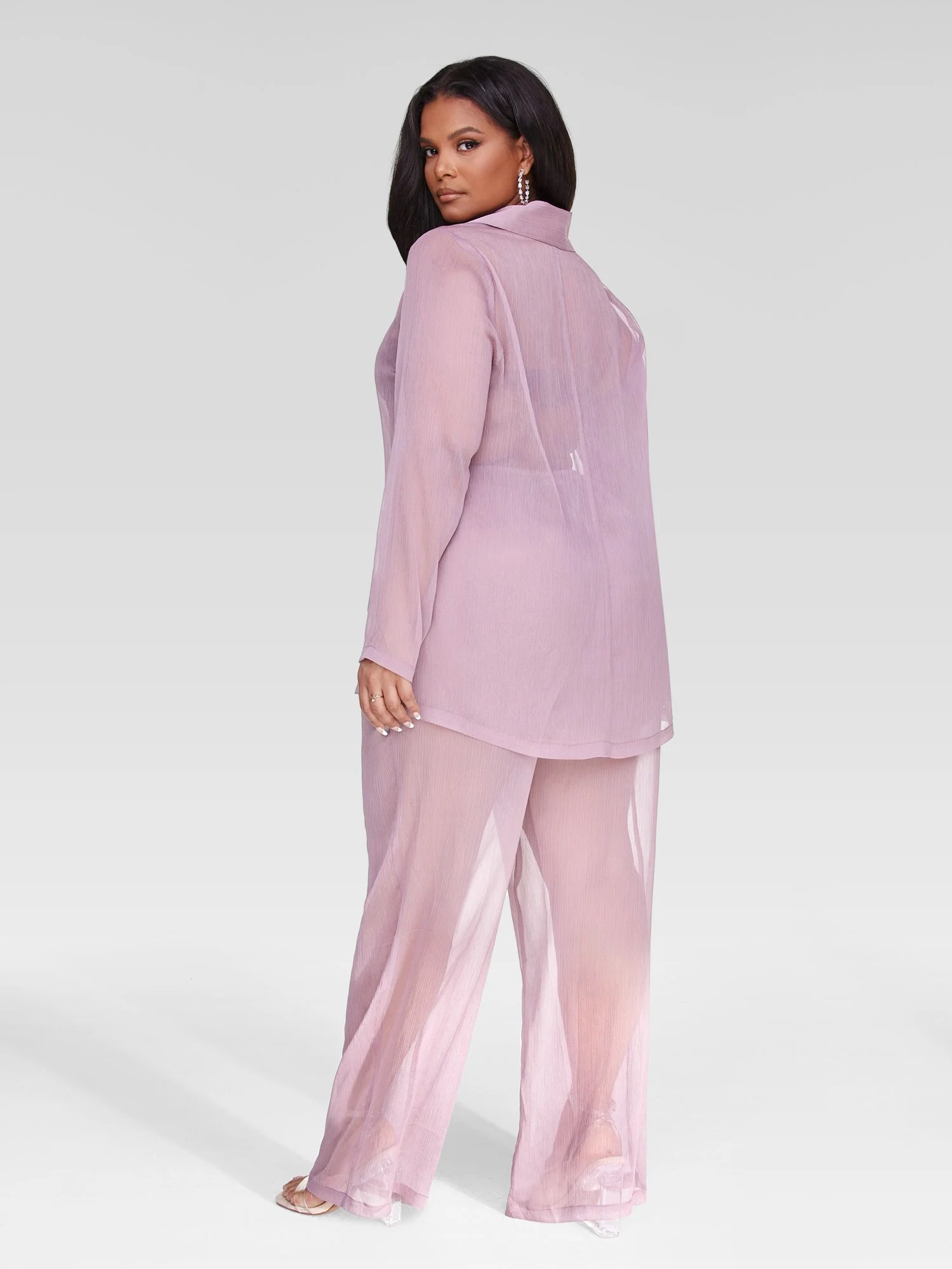 Lisette Sheer Button-Down Shirt - Image 4