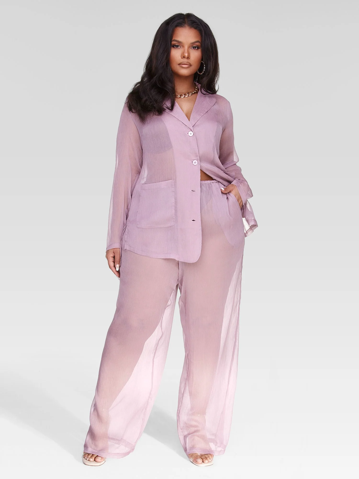 Lisette Sheer Wide Leg Pants - Image 5