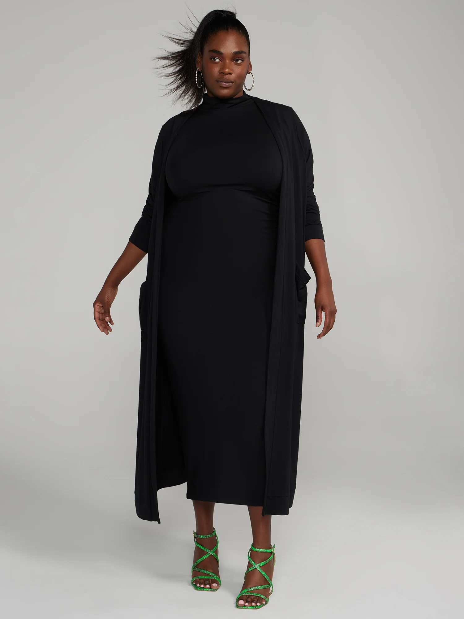 Long Open-Front Cardigan - Image 3