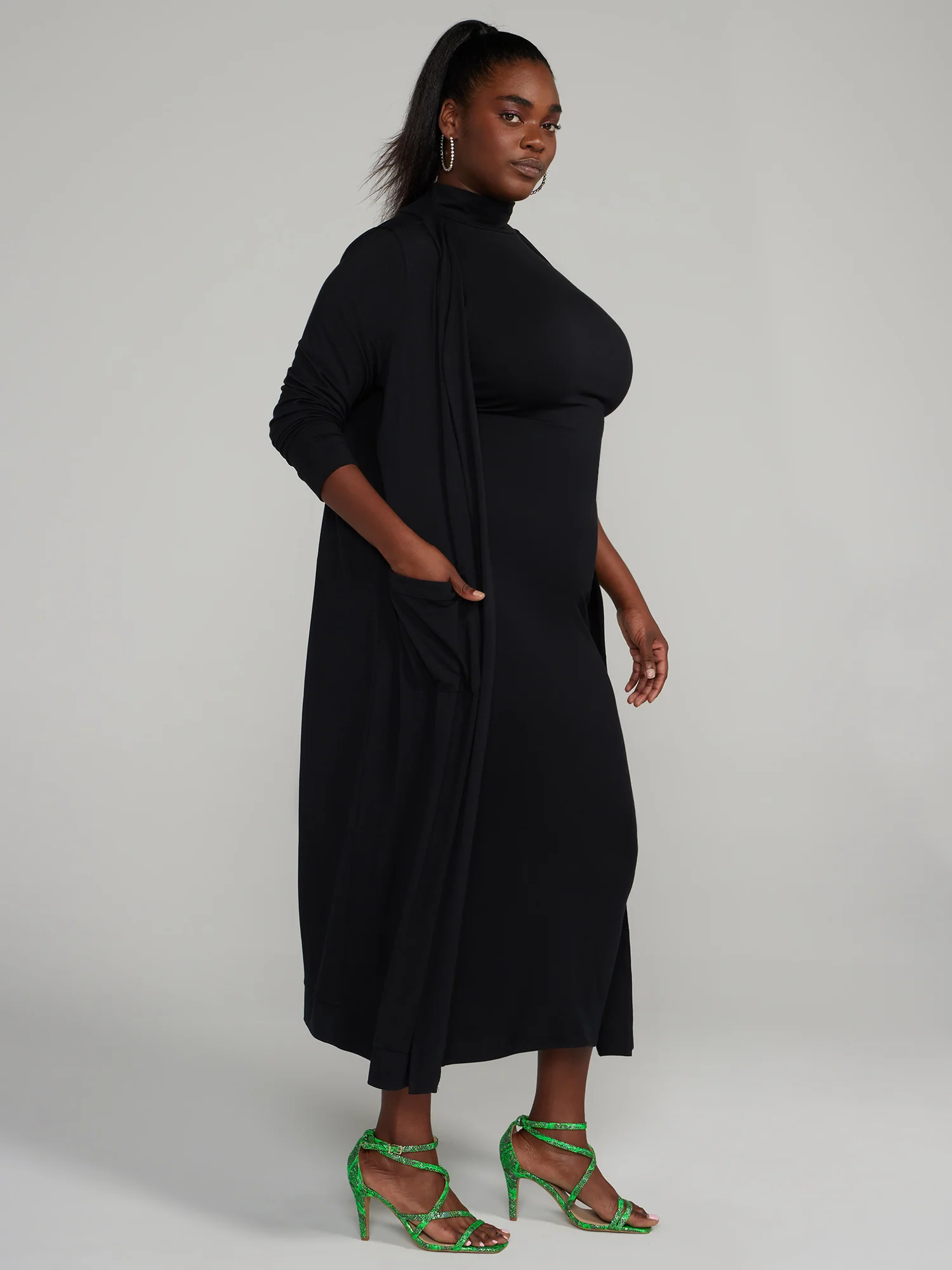 Long Open-Front Cardigan - Image 4