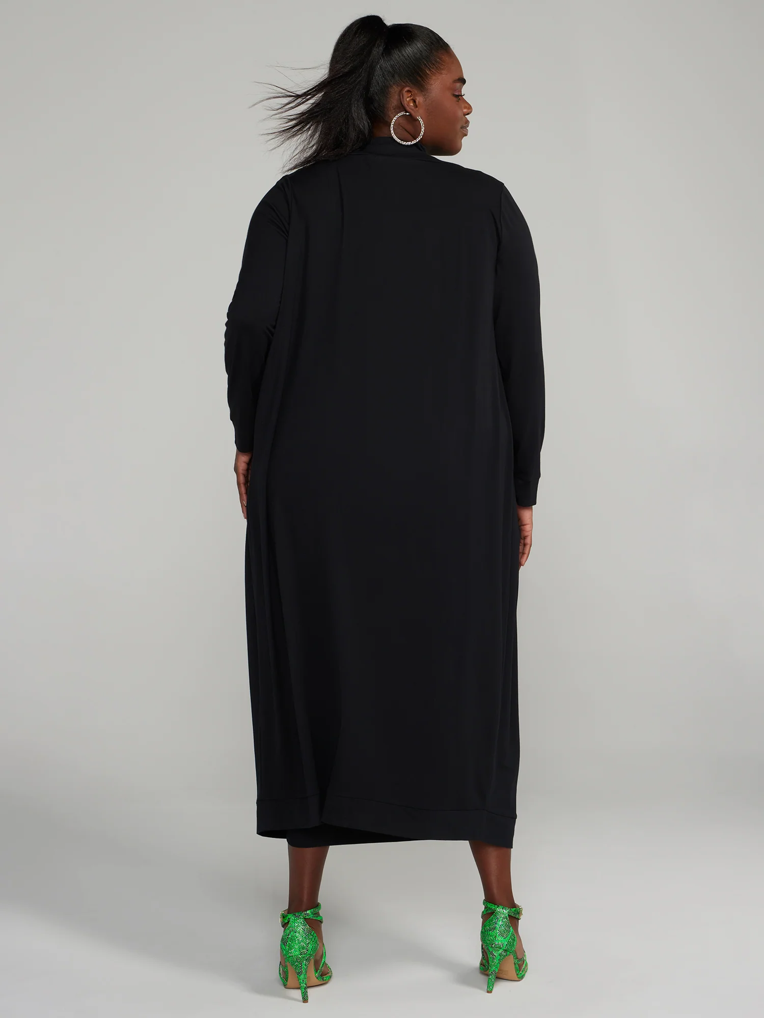 Long Open-Front Cardigan - Image 5