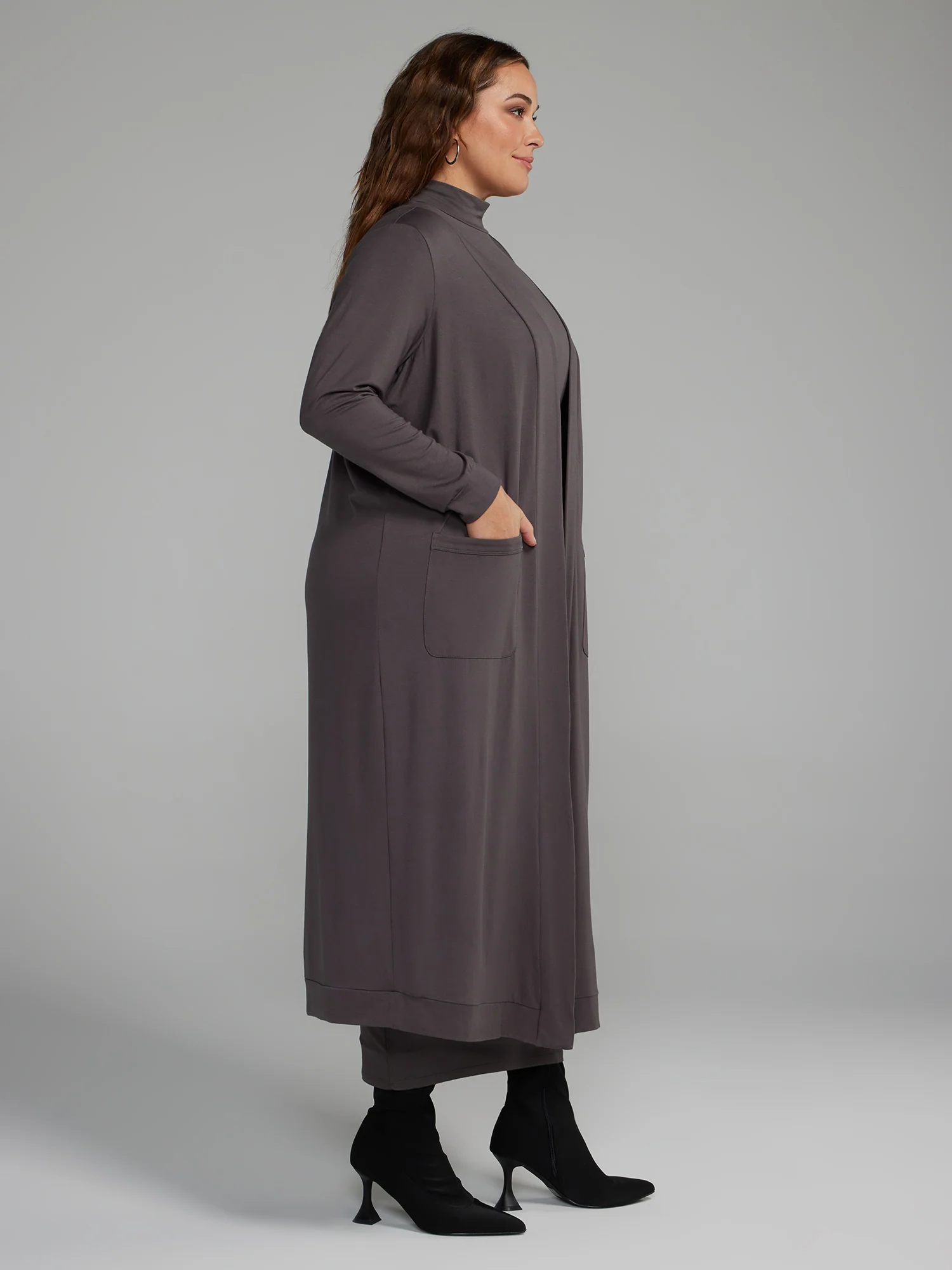 Long Open-Front Cardigan - Image 8