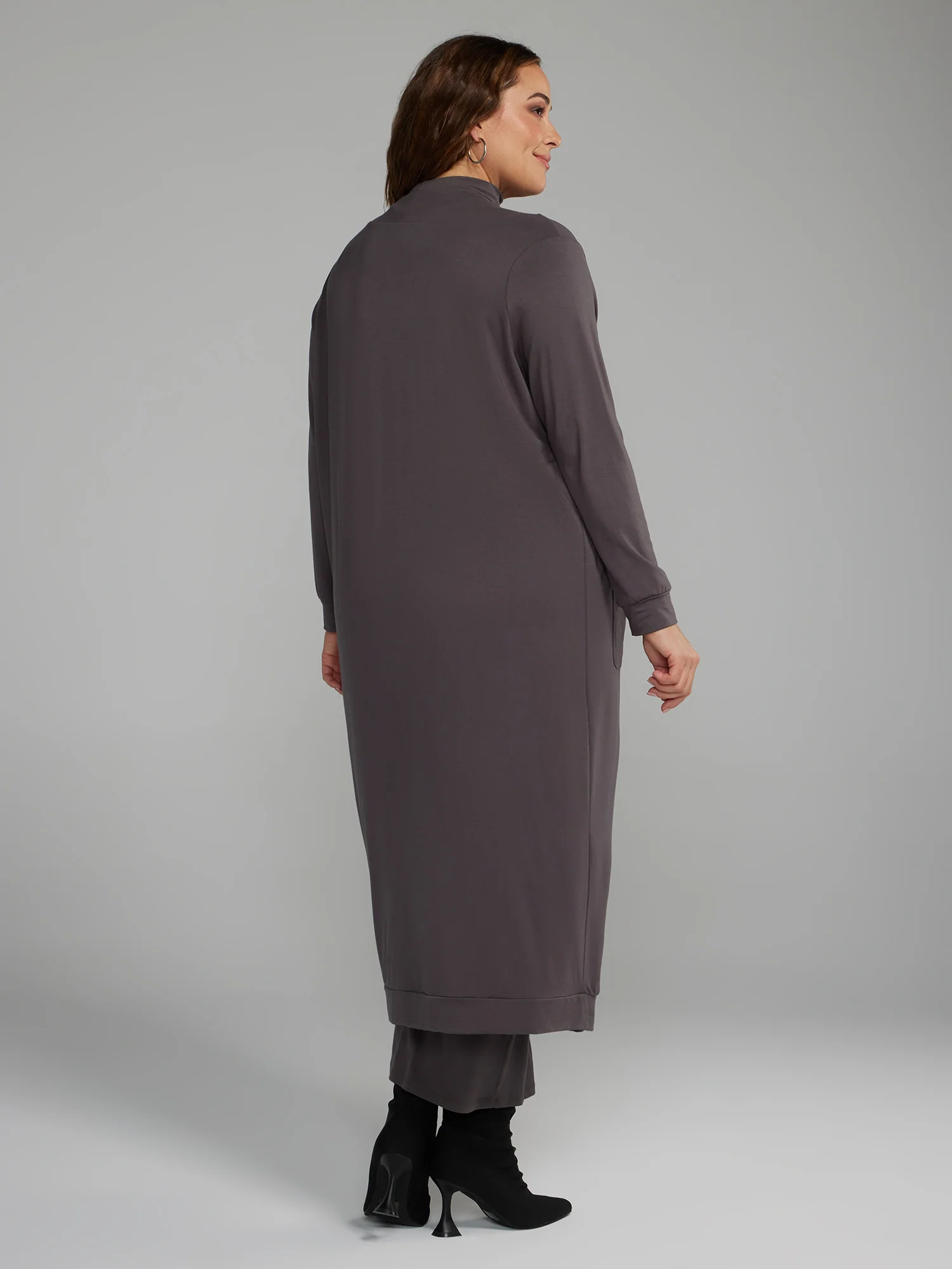 Long Open-Front Cardigan - Image 9