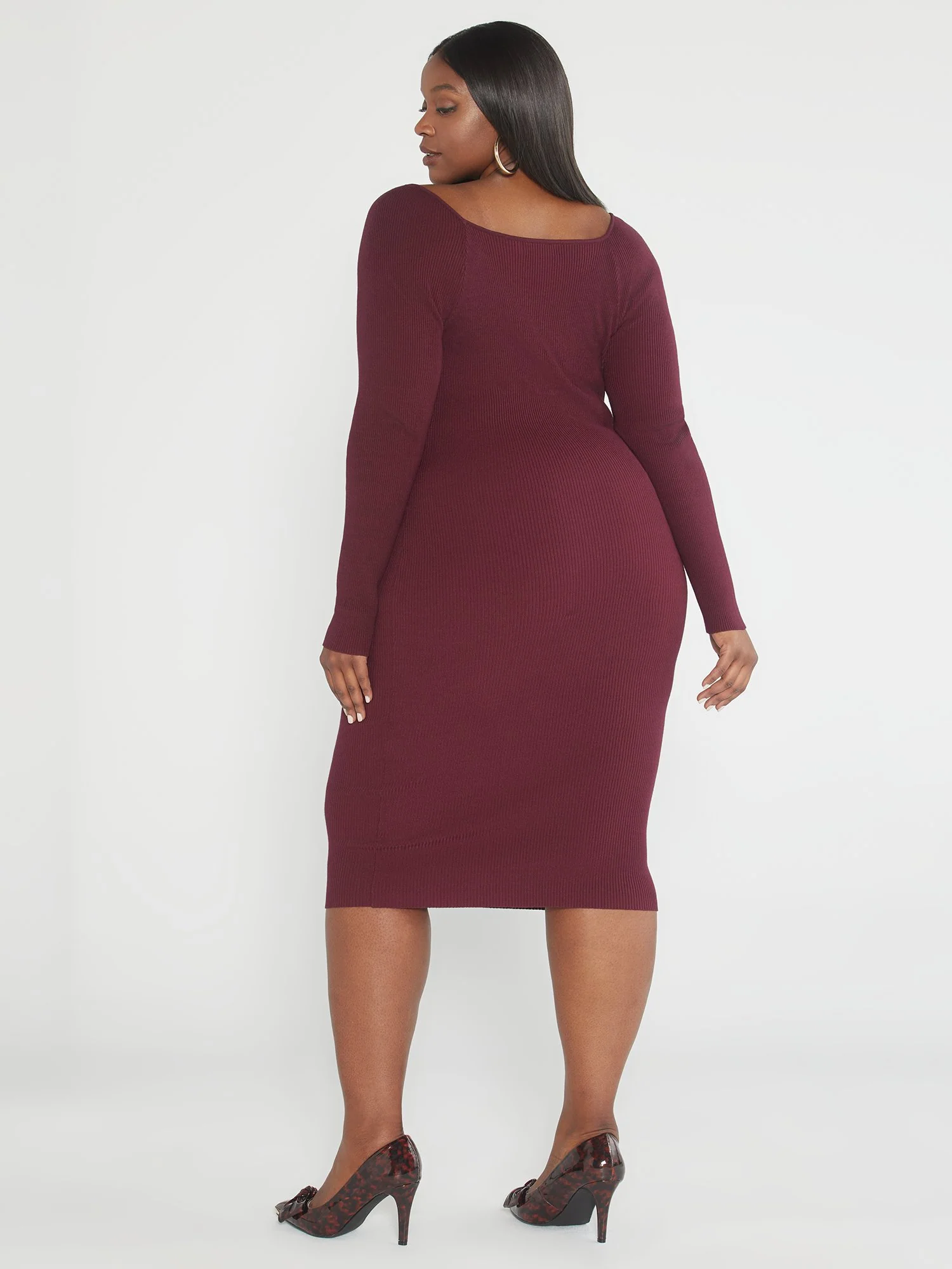 Lorena Ribbed Knit Sweater Dress - Image 3