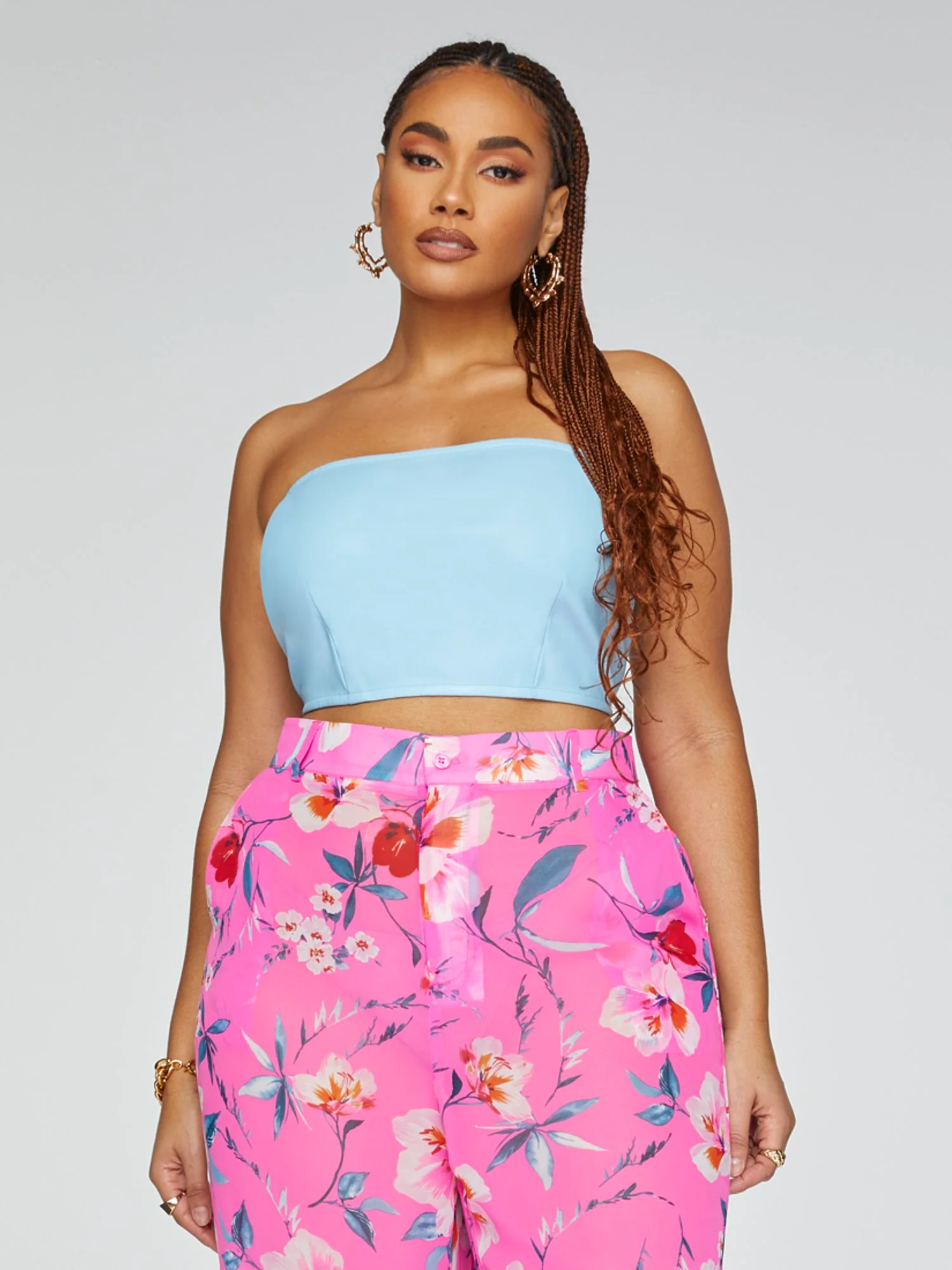 Lori Faux Leather Bandeau Top - Image 7