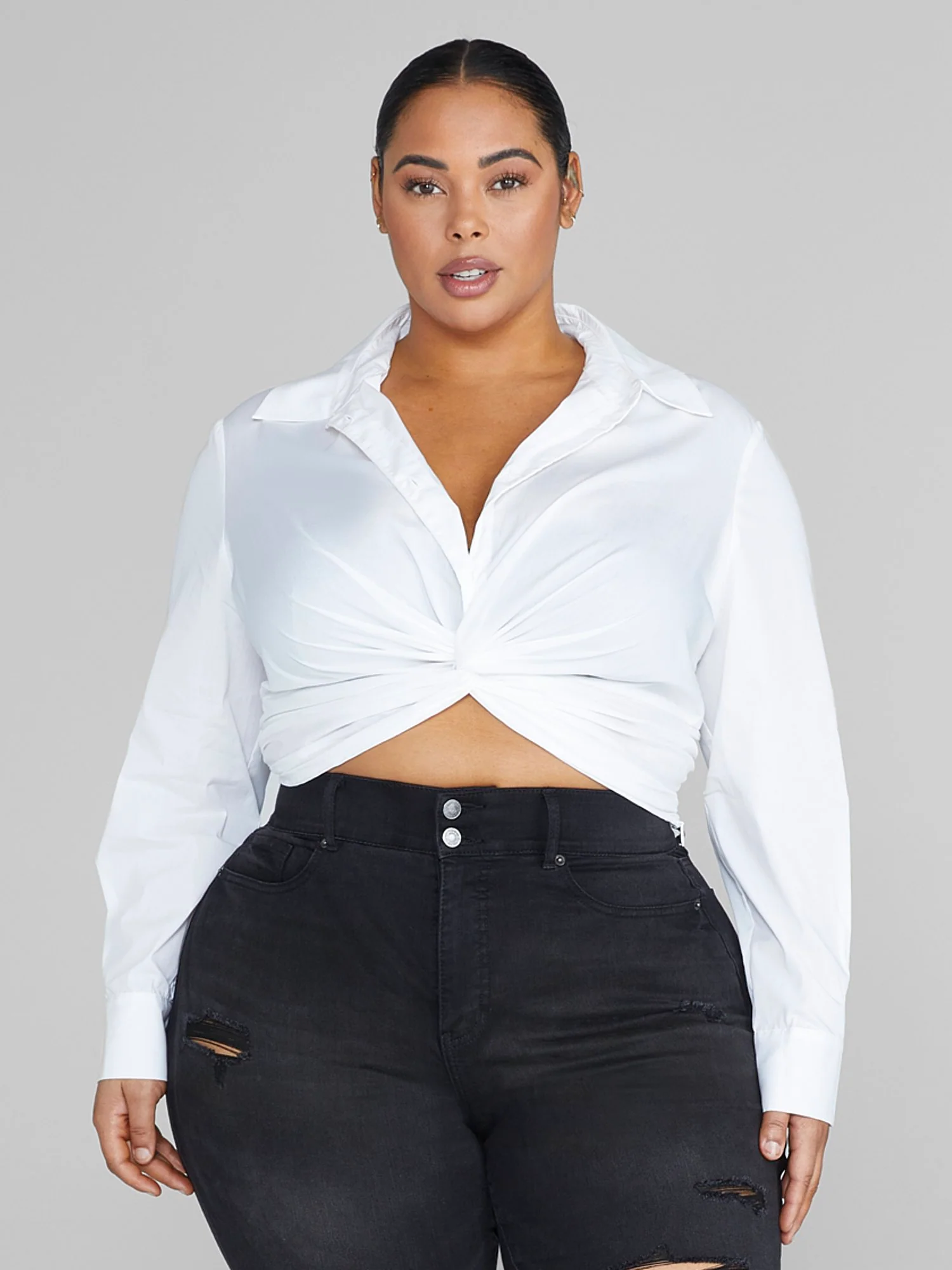 Lorna Twist Front Shirt - Image 11