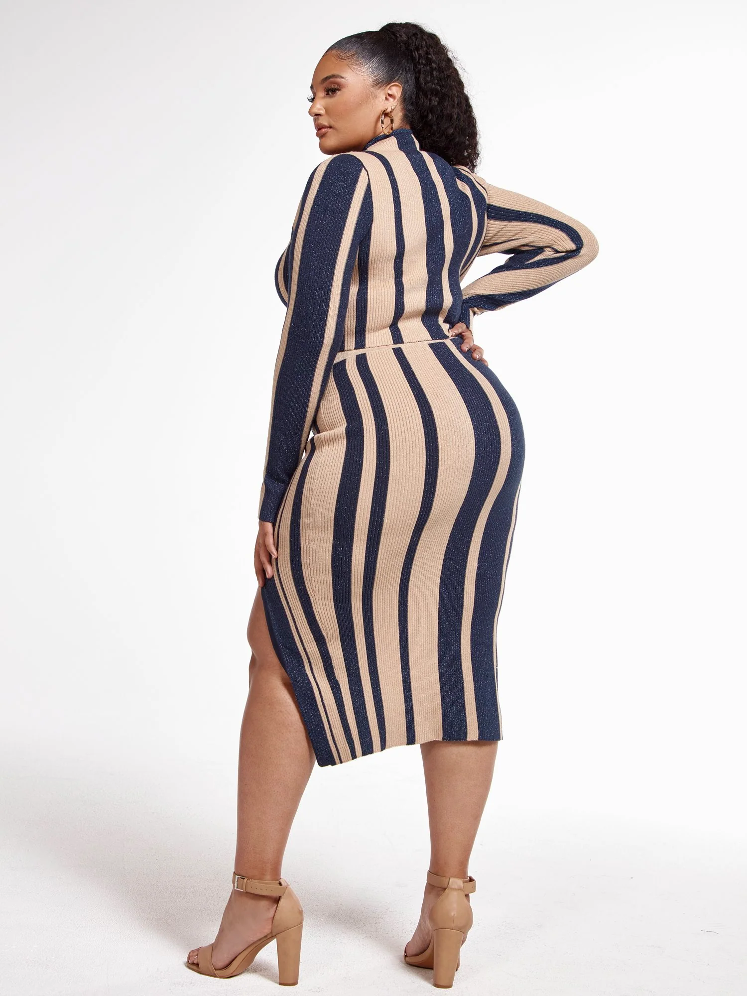 Lucy Striped Sweater Skirt - Image 5