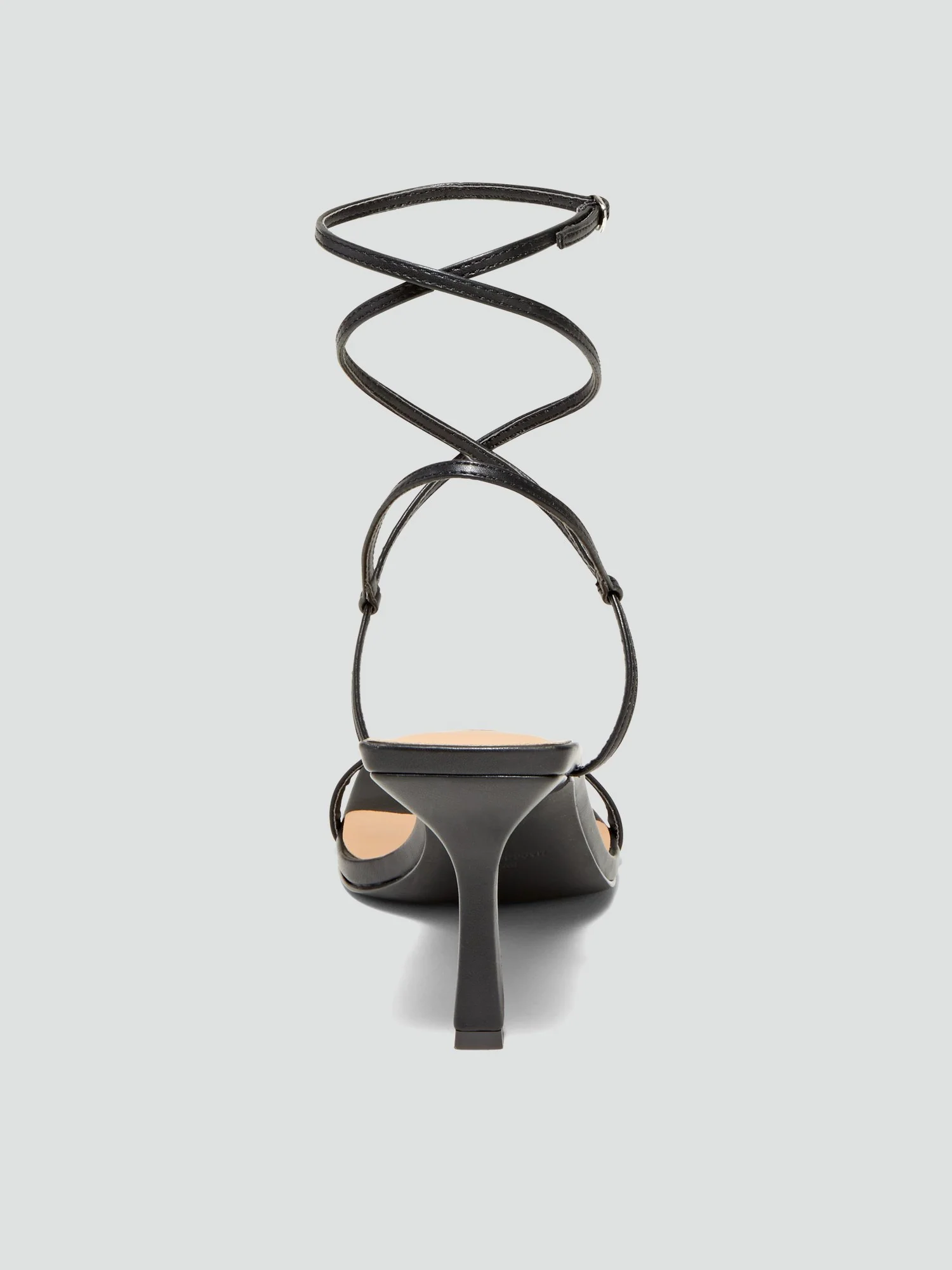 Lulu Strappy Open Toe Heels in Black - Image 2
