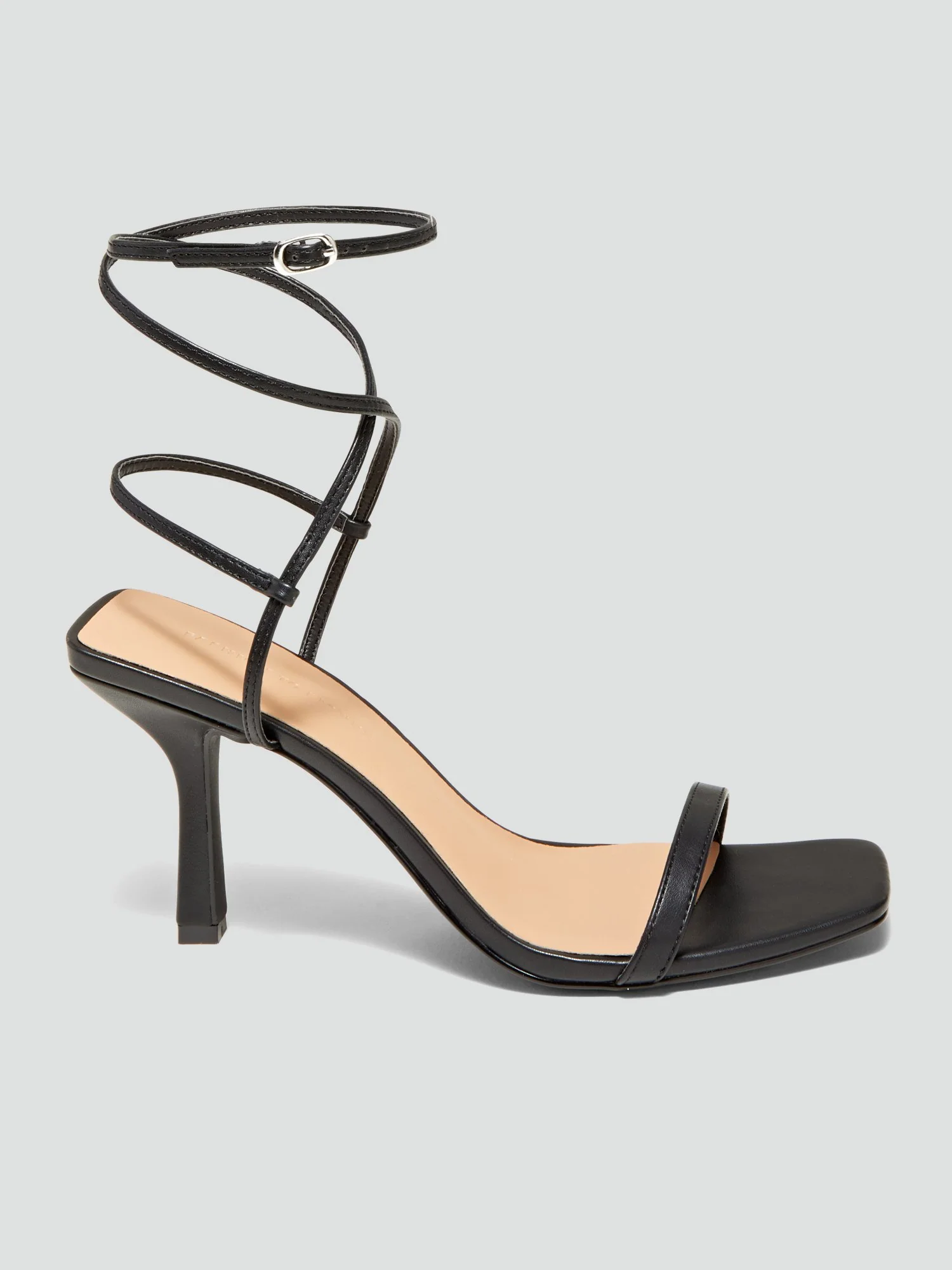 Lulu Strappy Open Toe Heels in Black - Image 4