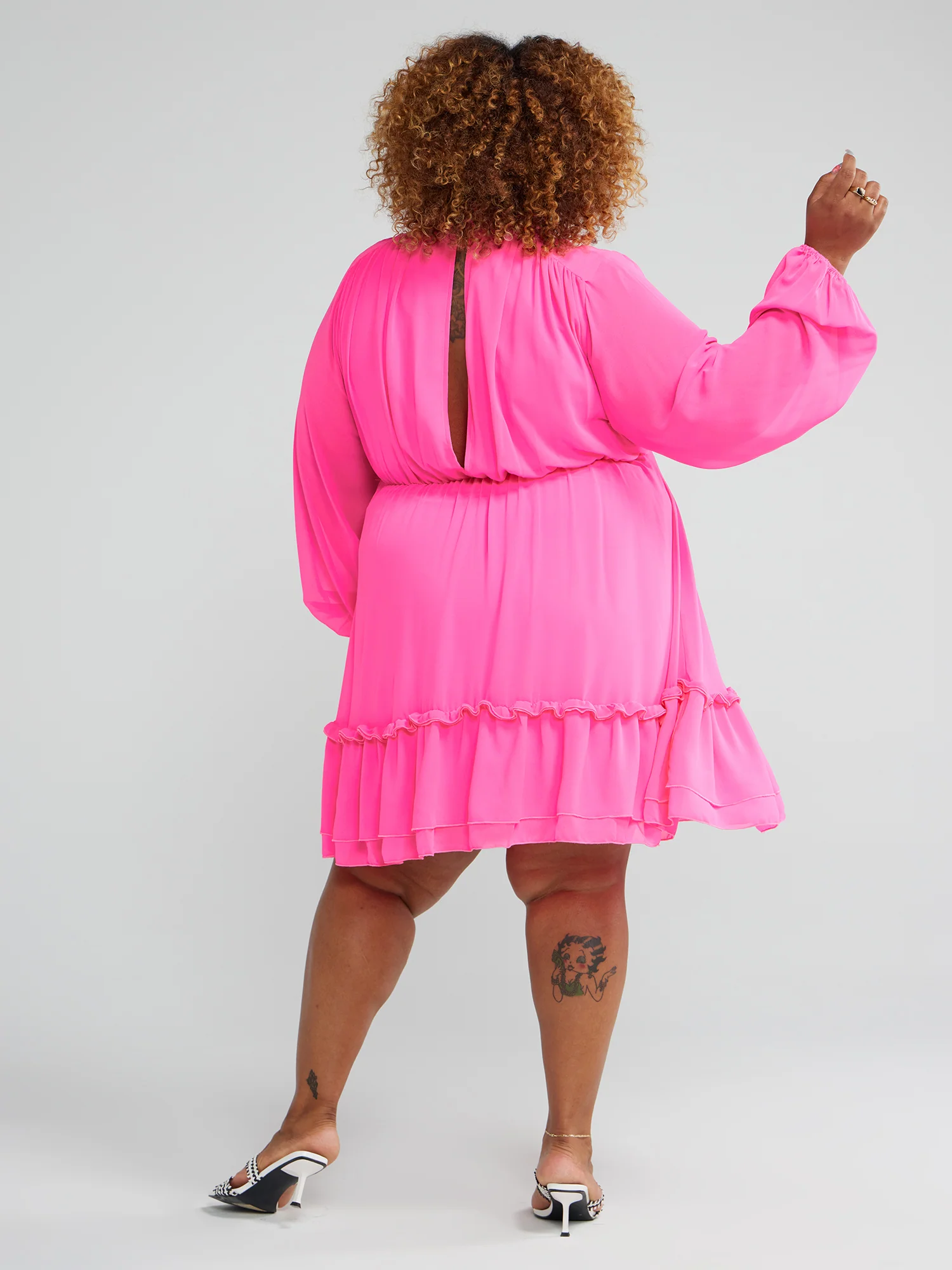 Lupita Chiffon Tiered Ruffle Dress - Image 4