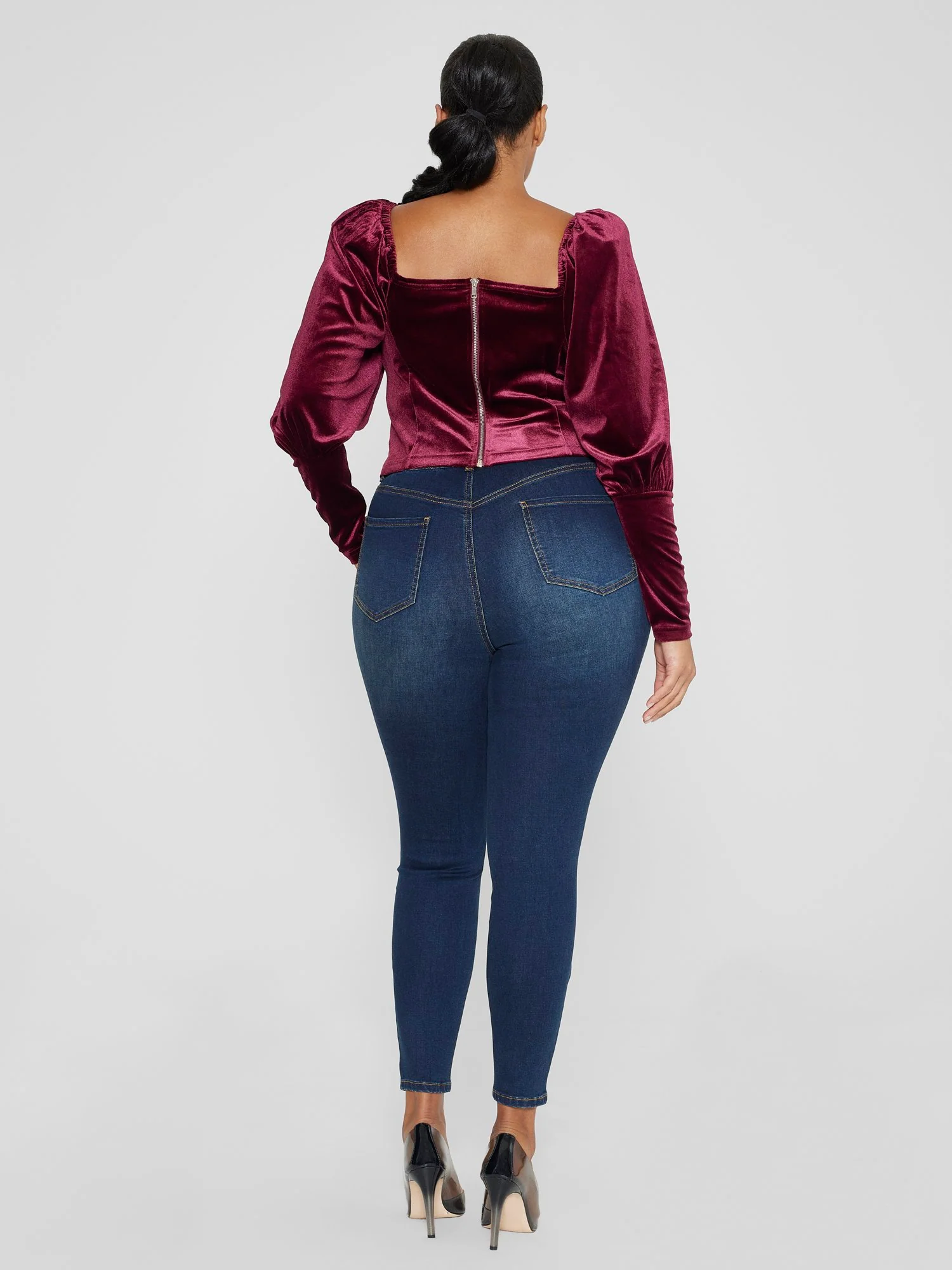 Luze Velvet Corset Style Top - Image 4