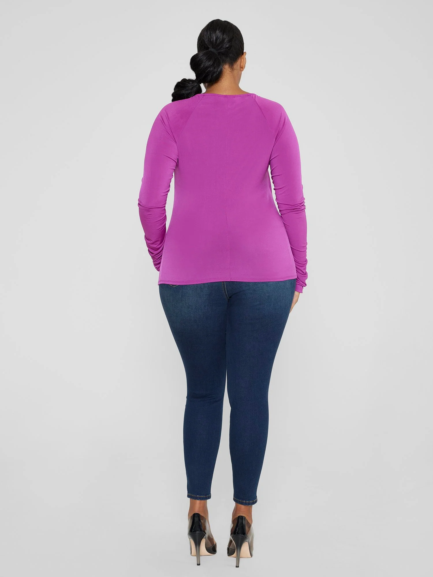 Lydia V-Neck Ruched Top - Image 4