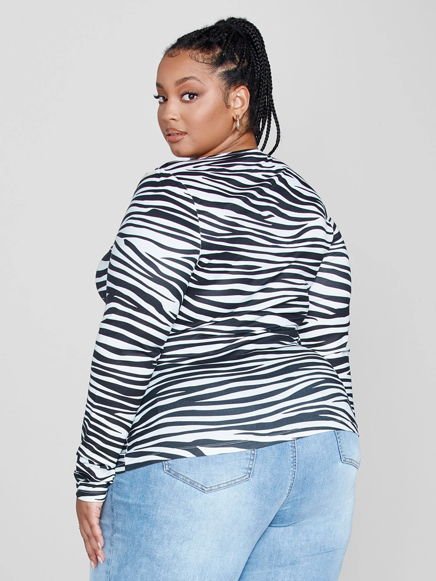 Lyla Zebra Print Cutout Top - Image 3