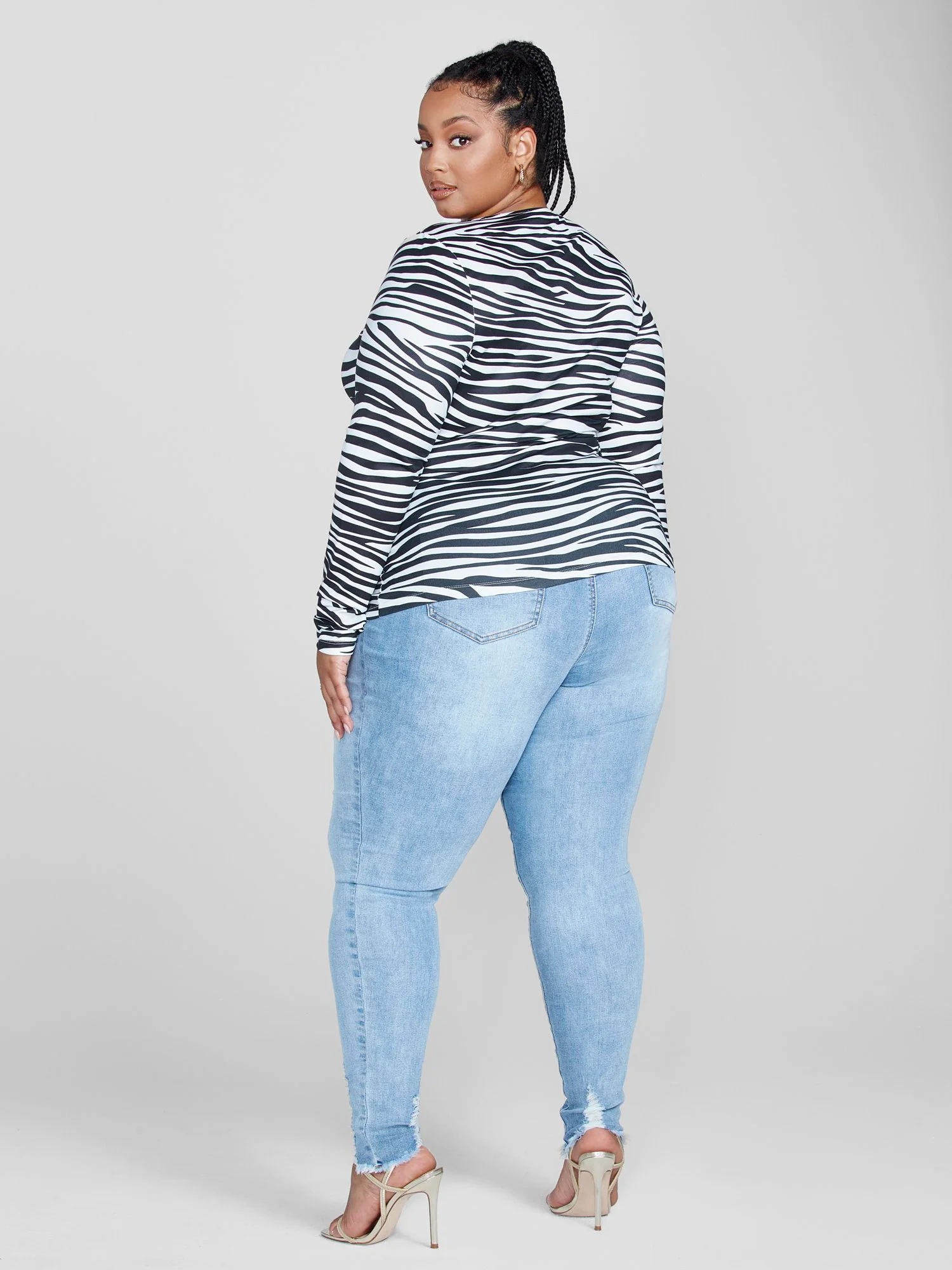 Lyla Zebra Print Cutout Top - Image 5
