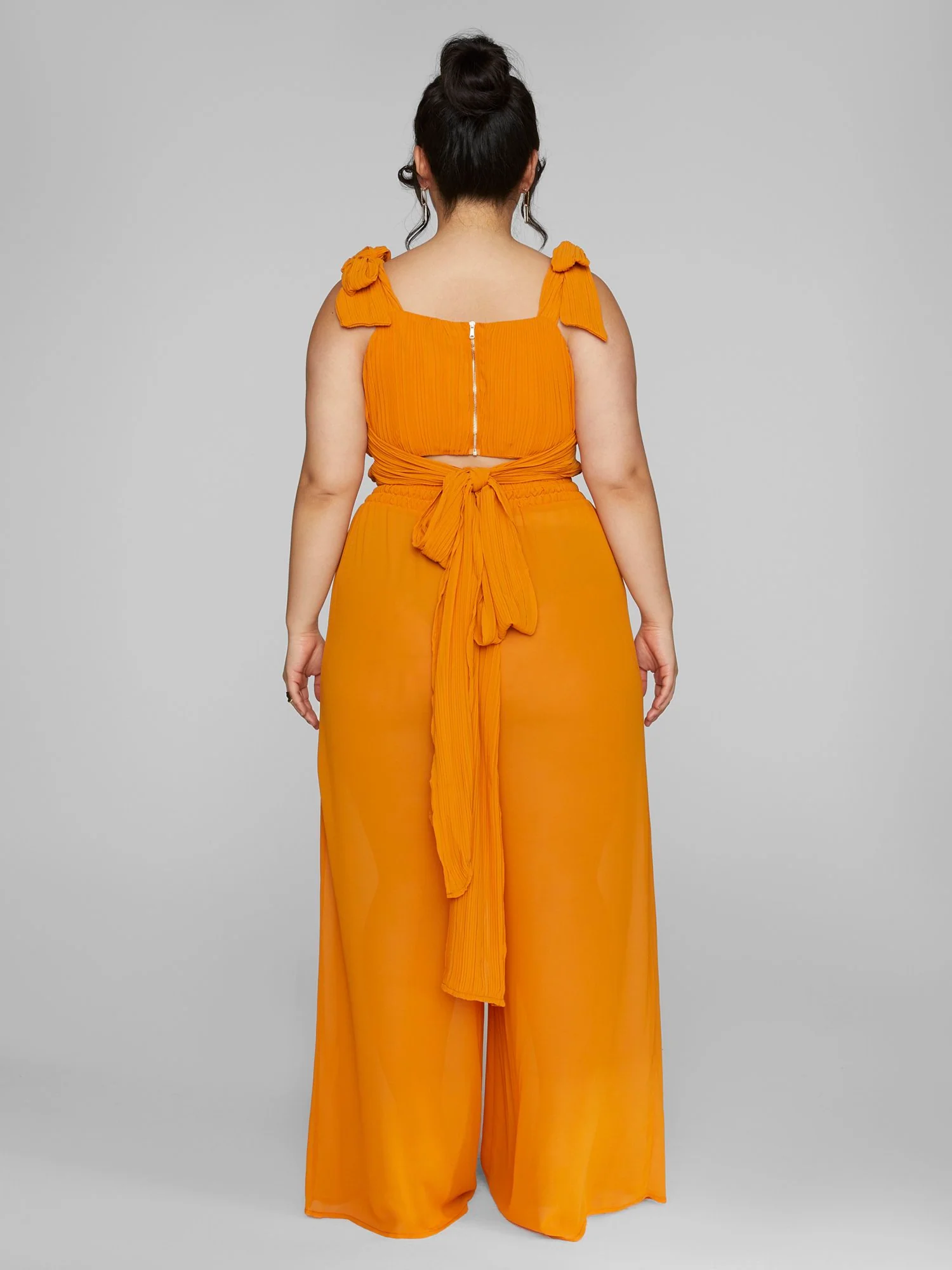 Lynette Tie Waist Crop Top - Image 4