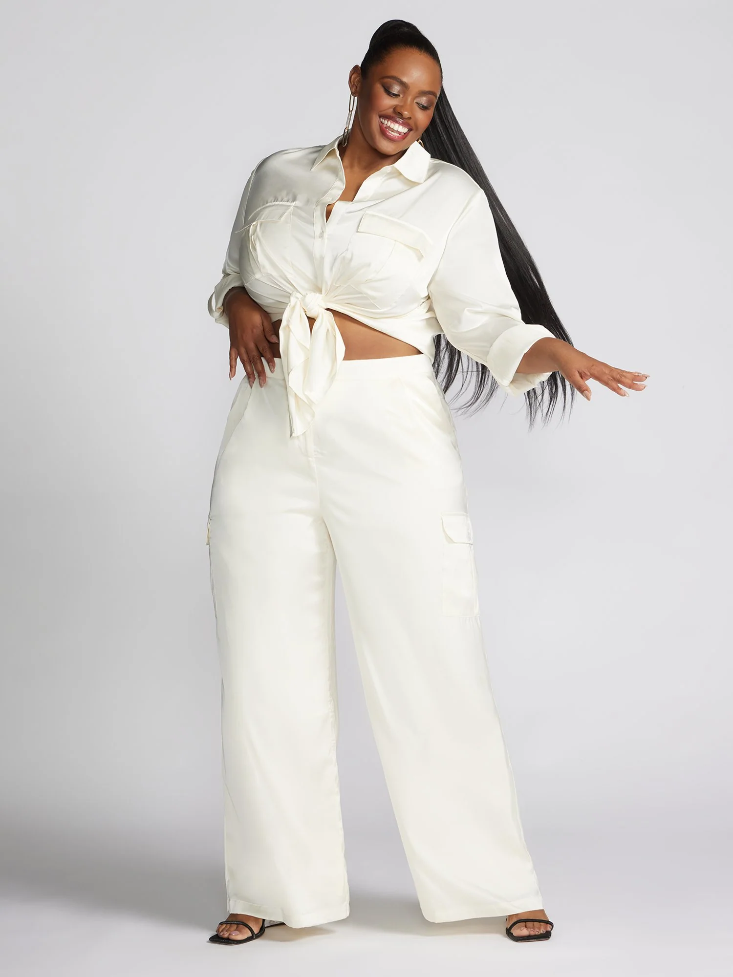 Machella Wide Leg Cargo Pants - Image 4