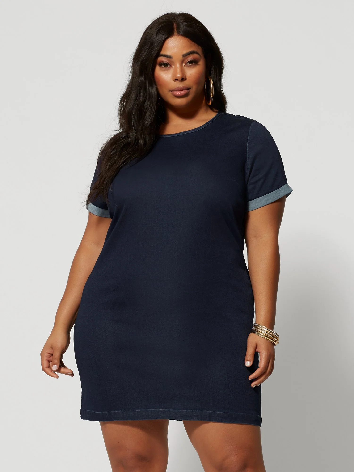 Madison Denim Shift Dress - Image 2