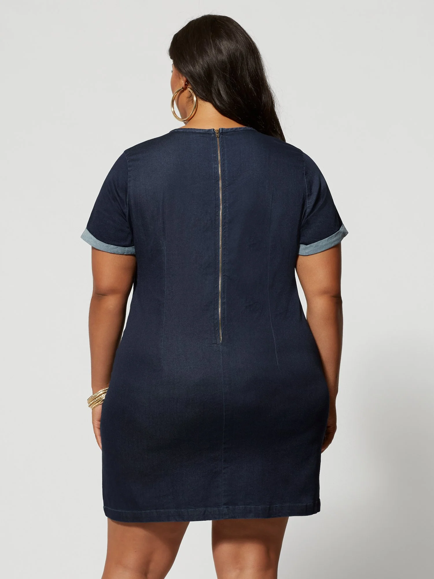 Madison Denim Shift Dress - Image 3