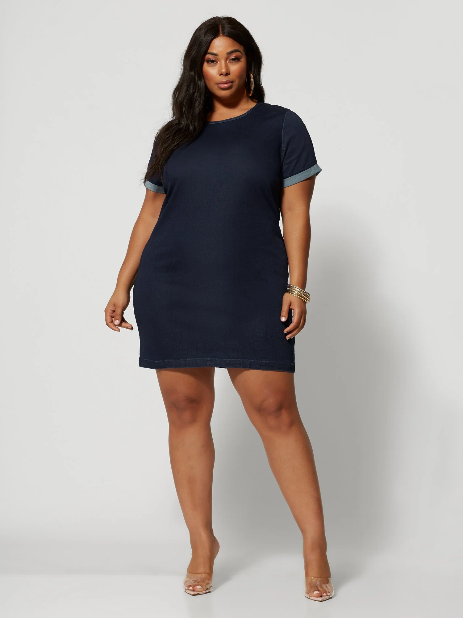 Madison Denim Shift Dress - Image 4