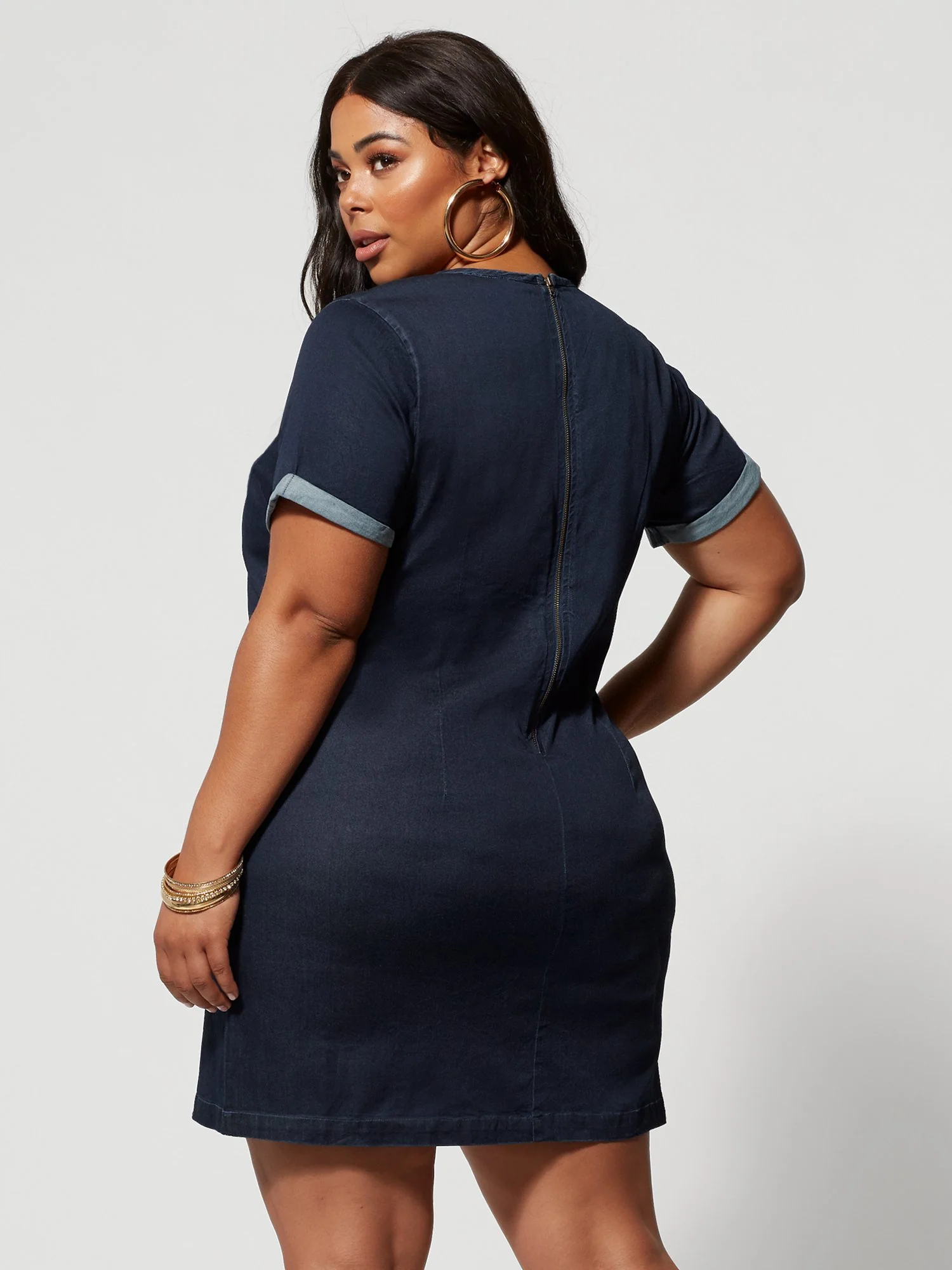 Madison Denim Shift Dress - Image 6