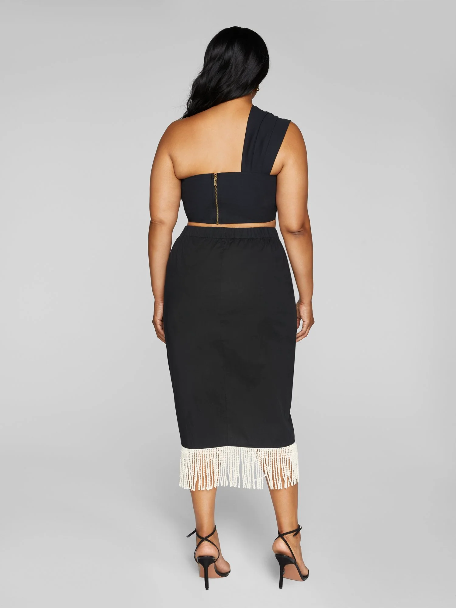 Maisha Ruched Fringe Skirt - Image 5