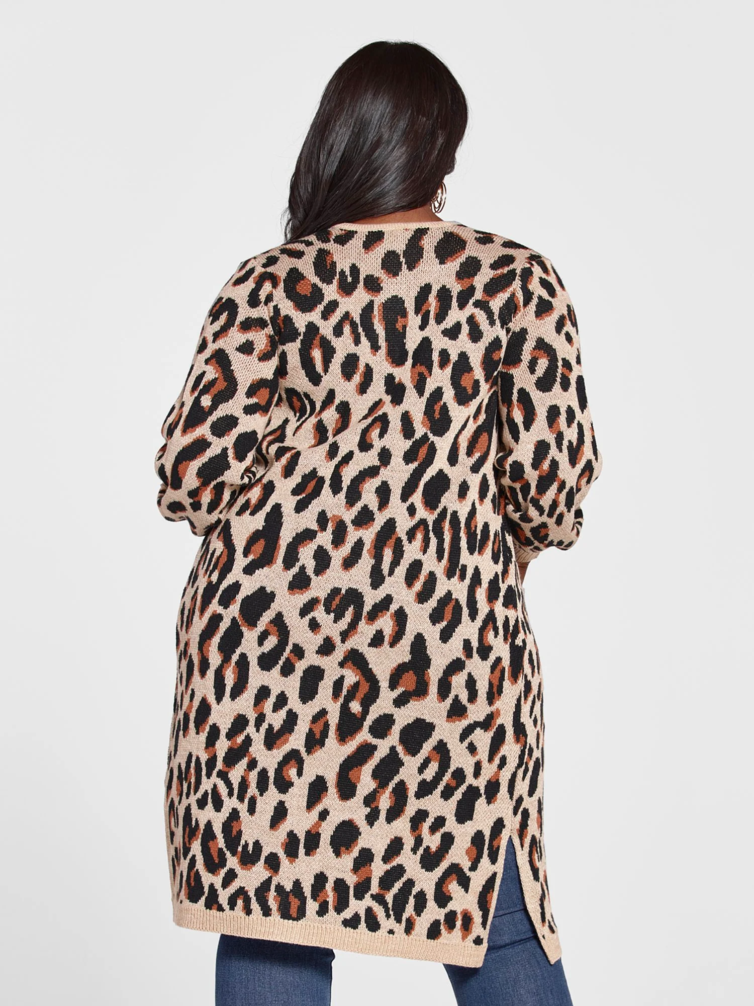 Marguerite Leopard Print Cardigan Sweater - Image 3