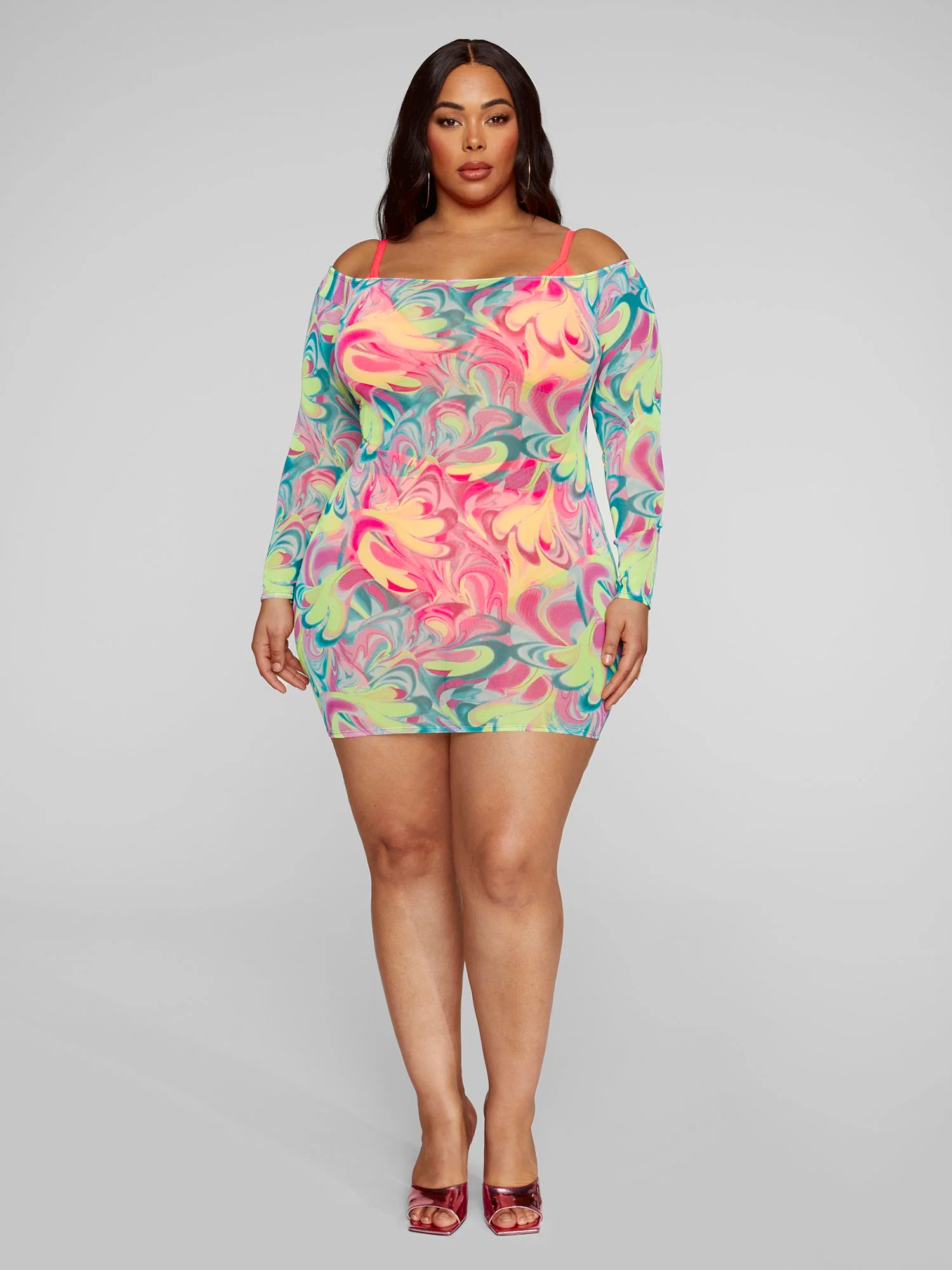 Melanie Off Shoulder Cover-Up Dress - Image 3