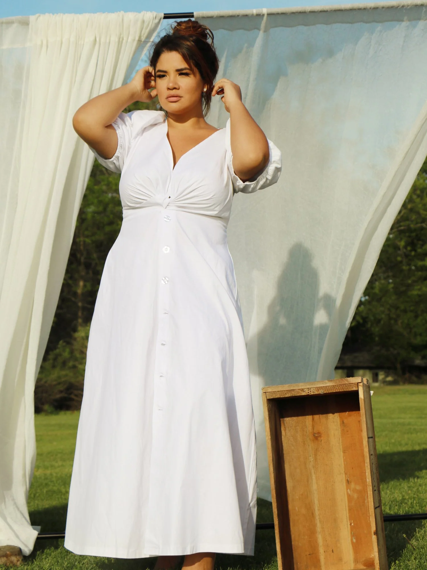 Mia Balloon Sleeve Maxi Dress - Image 3