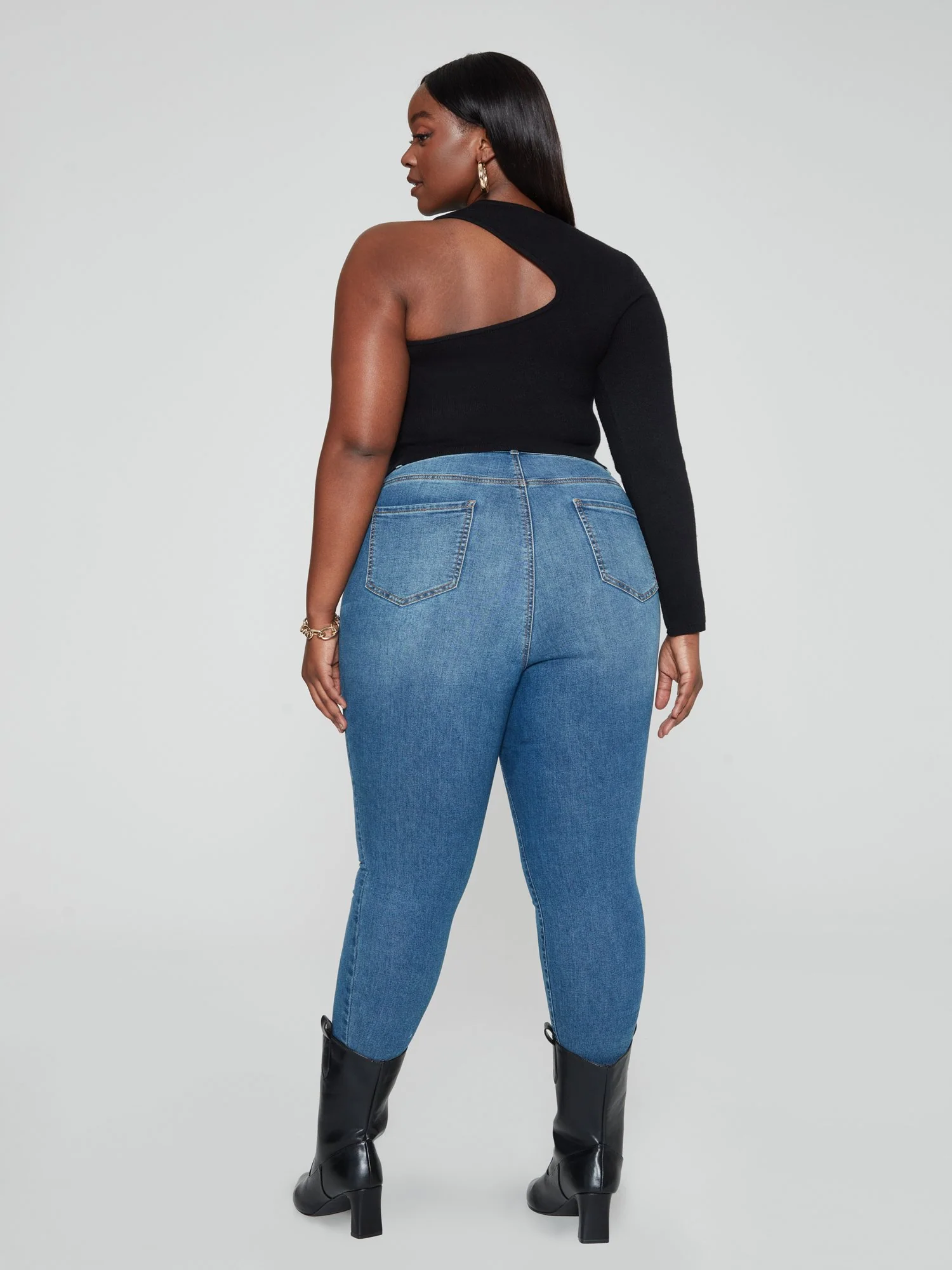 Mia One Shoulder Asymmetrical Cutout Sweater - Image 4