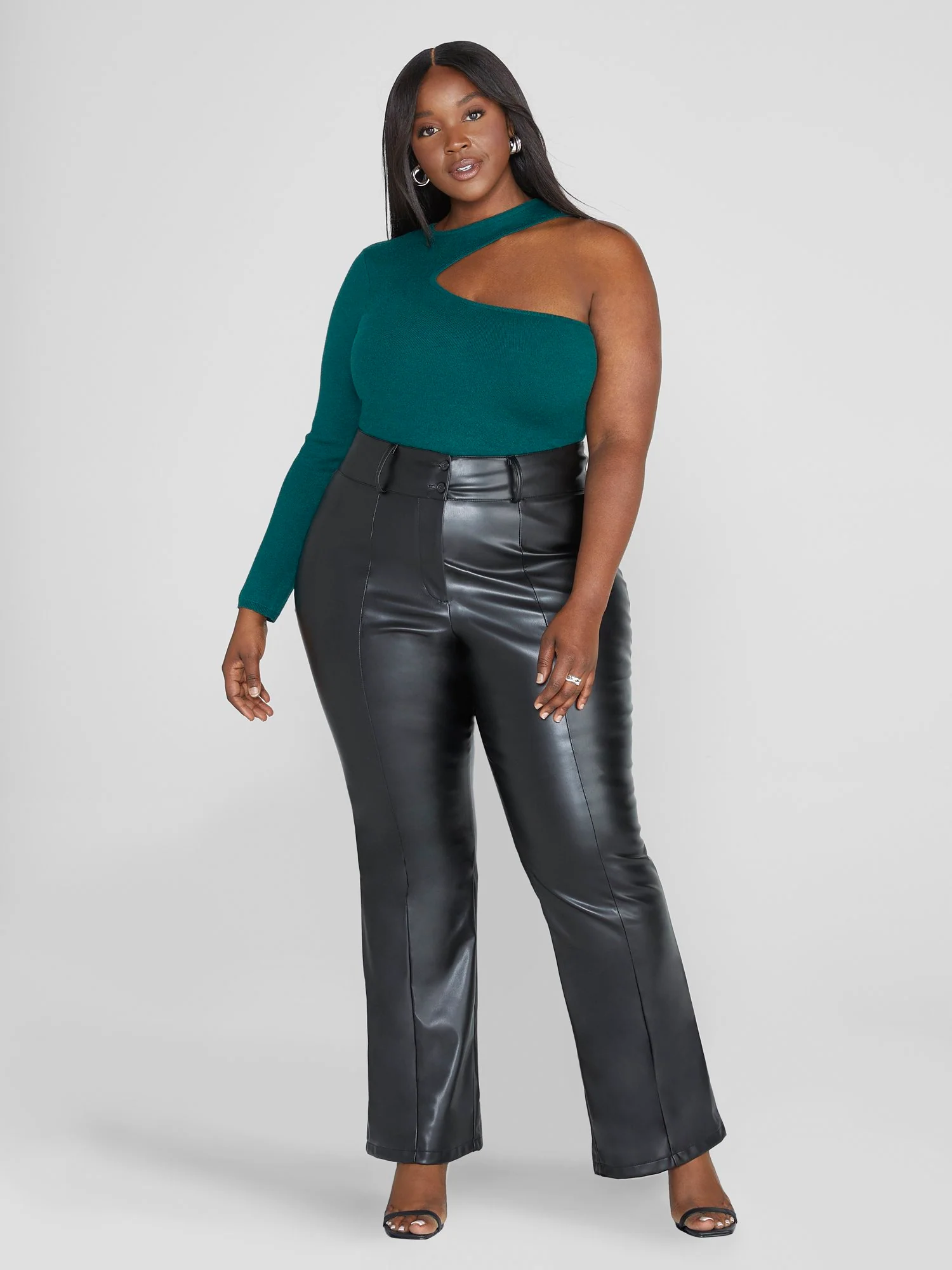 Mia One Shoulder Asymmetrical Cutout Sweater - Image 9
