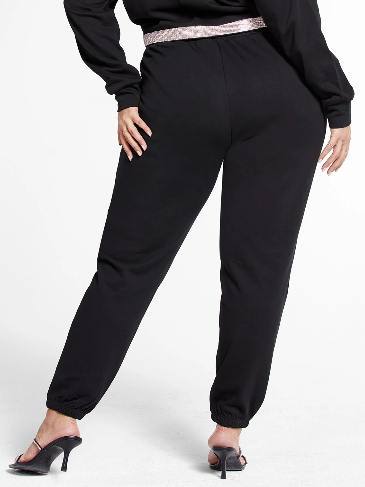 Michelle Rhinestone Trim Joggers - Image 3