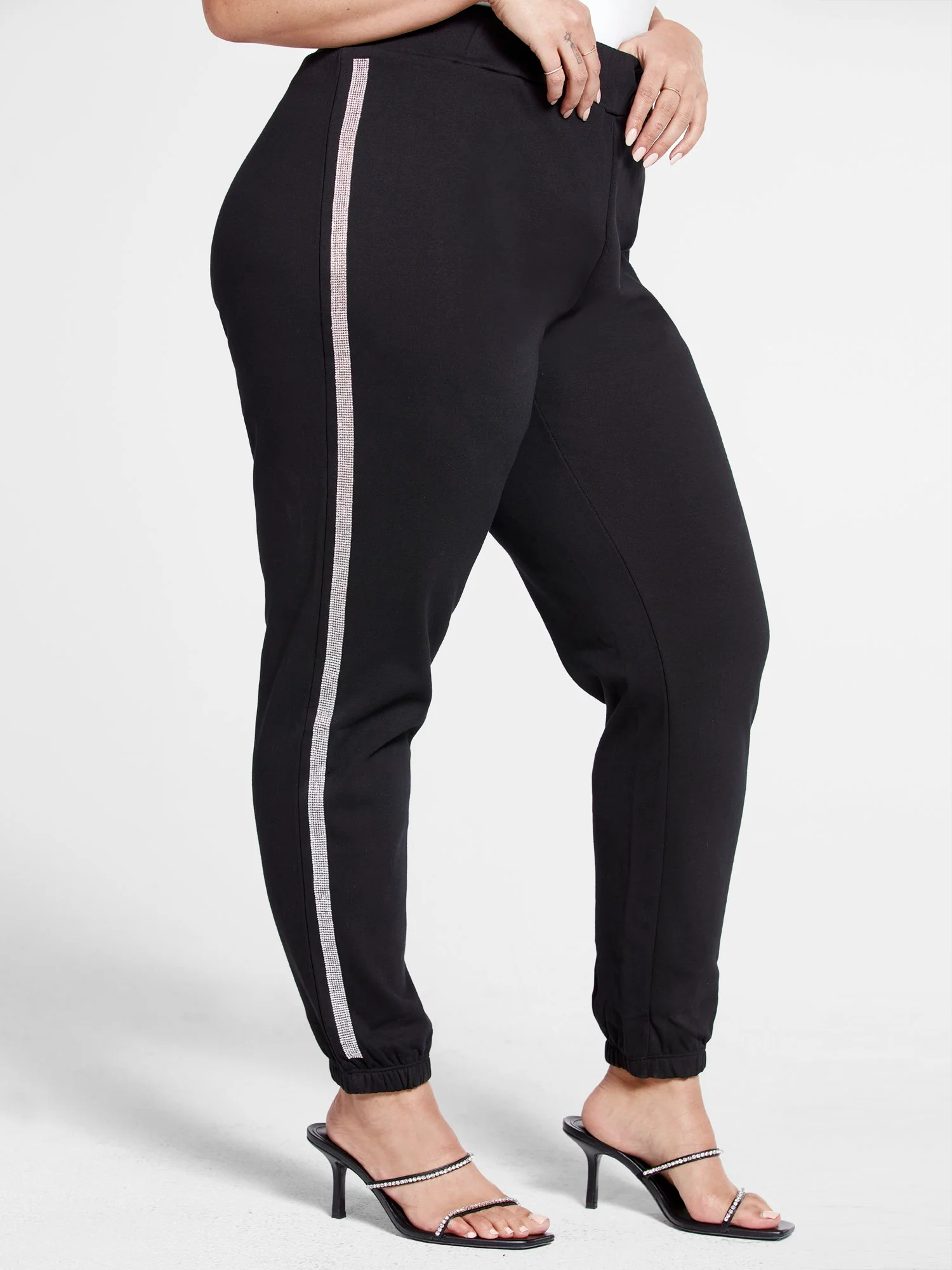 Michelle Rhinestone Trim Joggers - Image 4