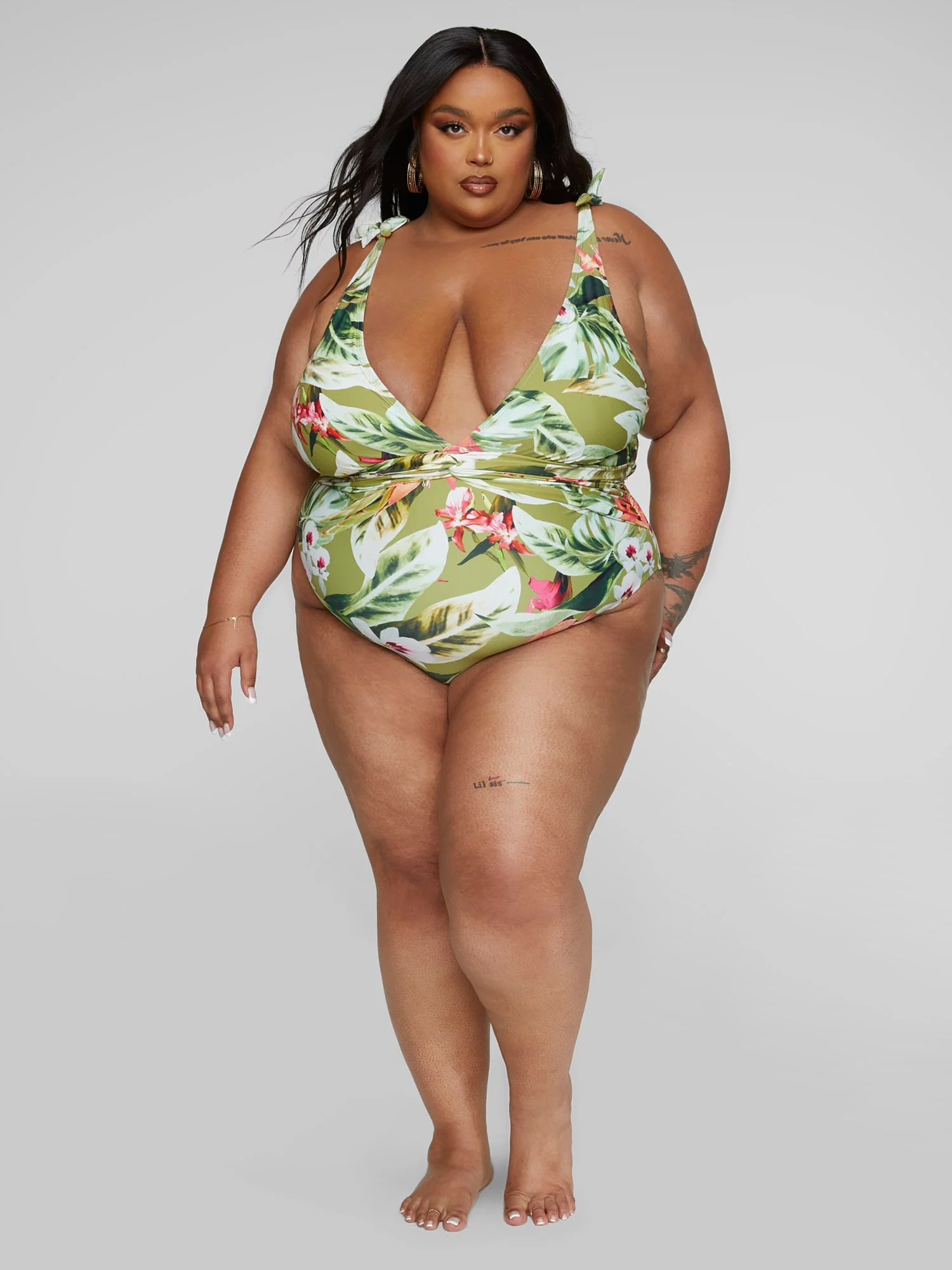 Michelle Tropical Print One-Piece Swimsuit - Image 3