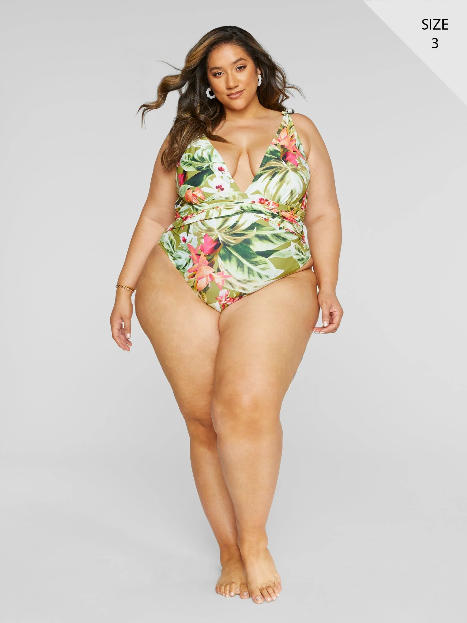 Michelle Tropical Print One-Piece Swimsuit - Image 7