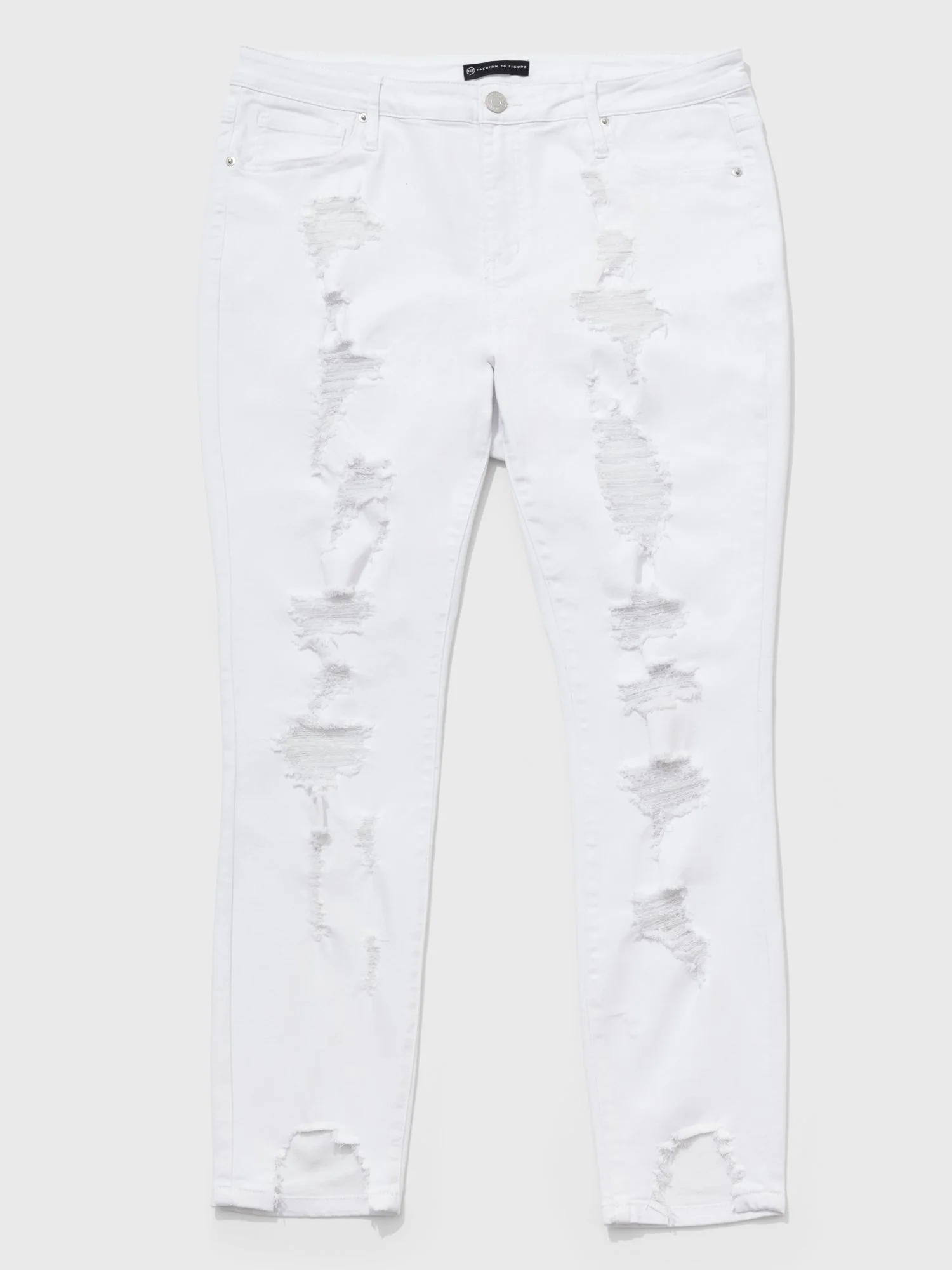 Mid-Rise All Over Destructed Skinny Jeans - Image 2