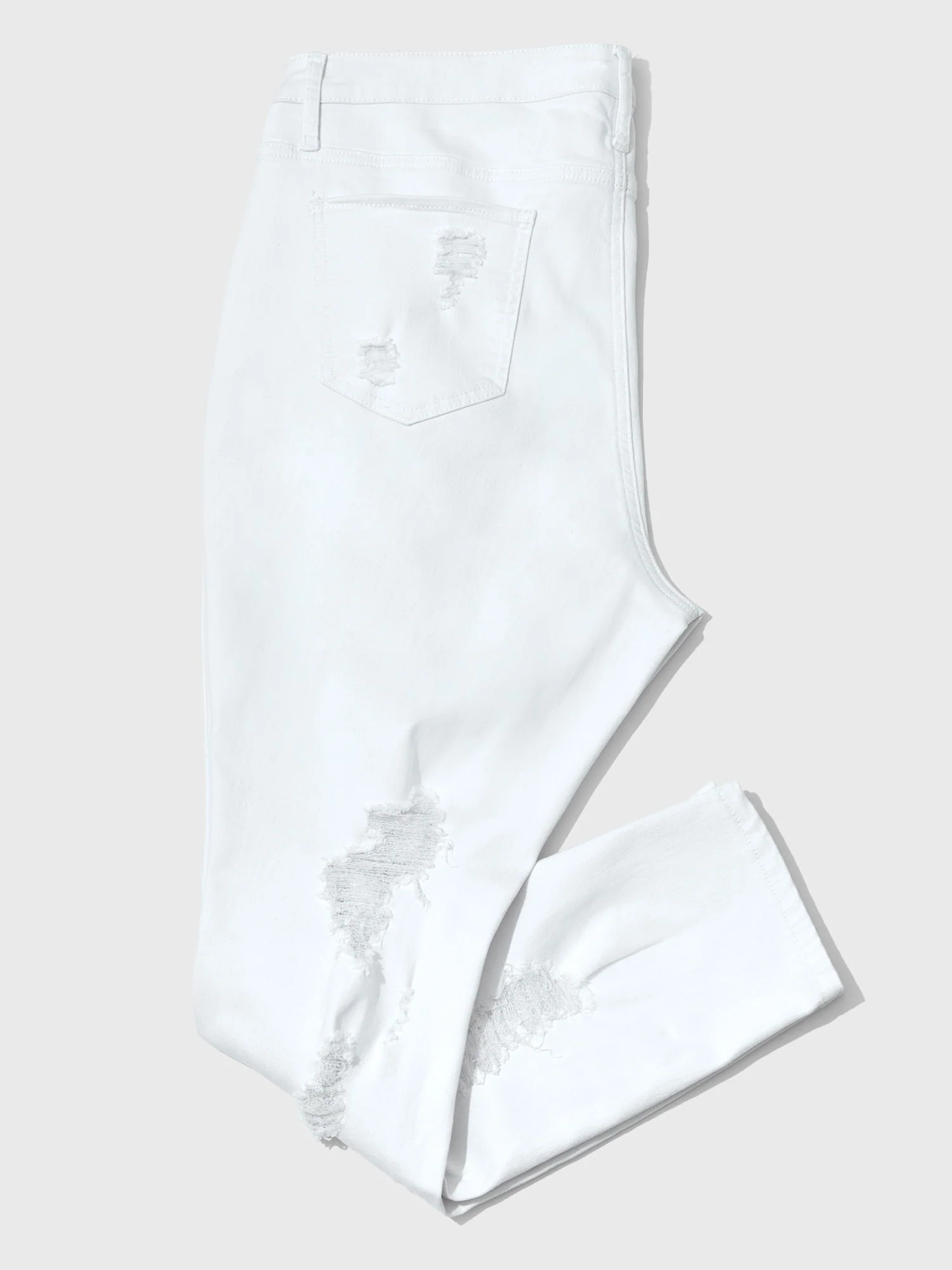 Mid-Rise All Over Destructed Skinny Jeans - Image 3
