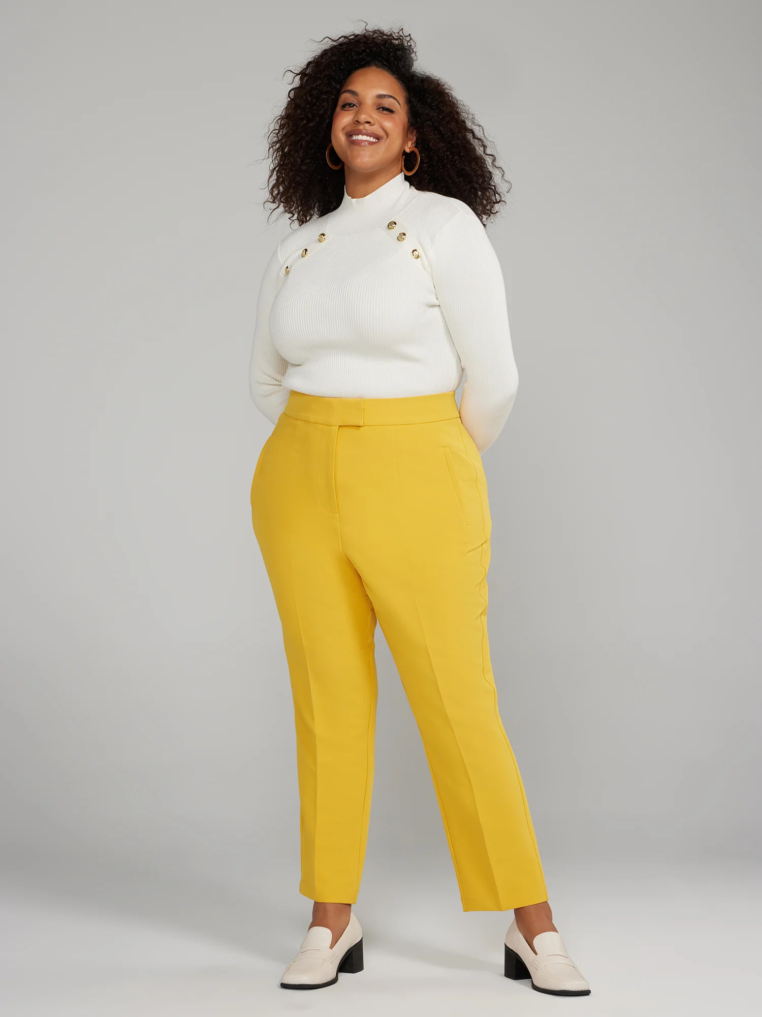 Mockneck Button Detail Sweater - Image 12