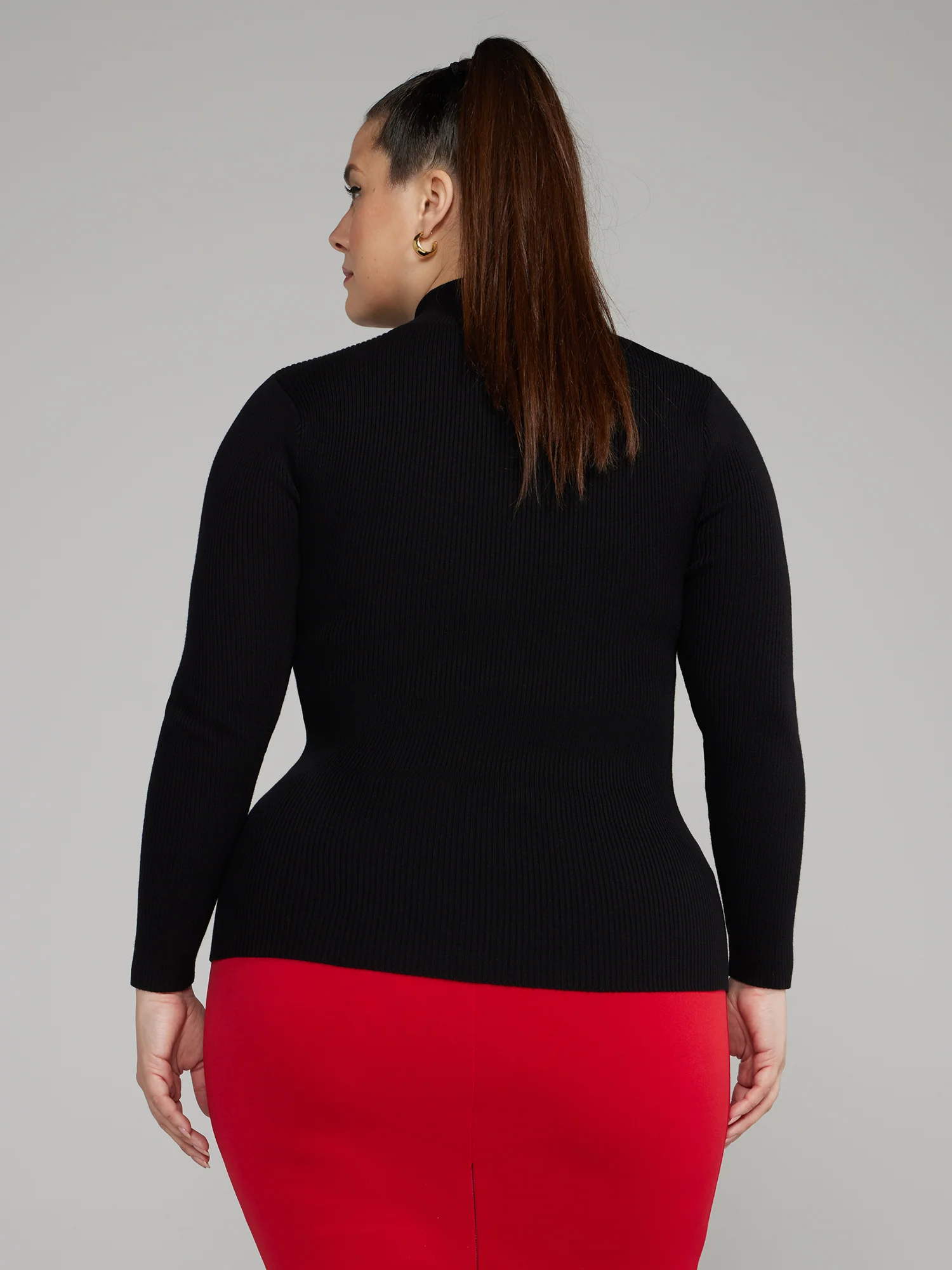 Mockneck Button Detail Sweater - Image 3