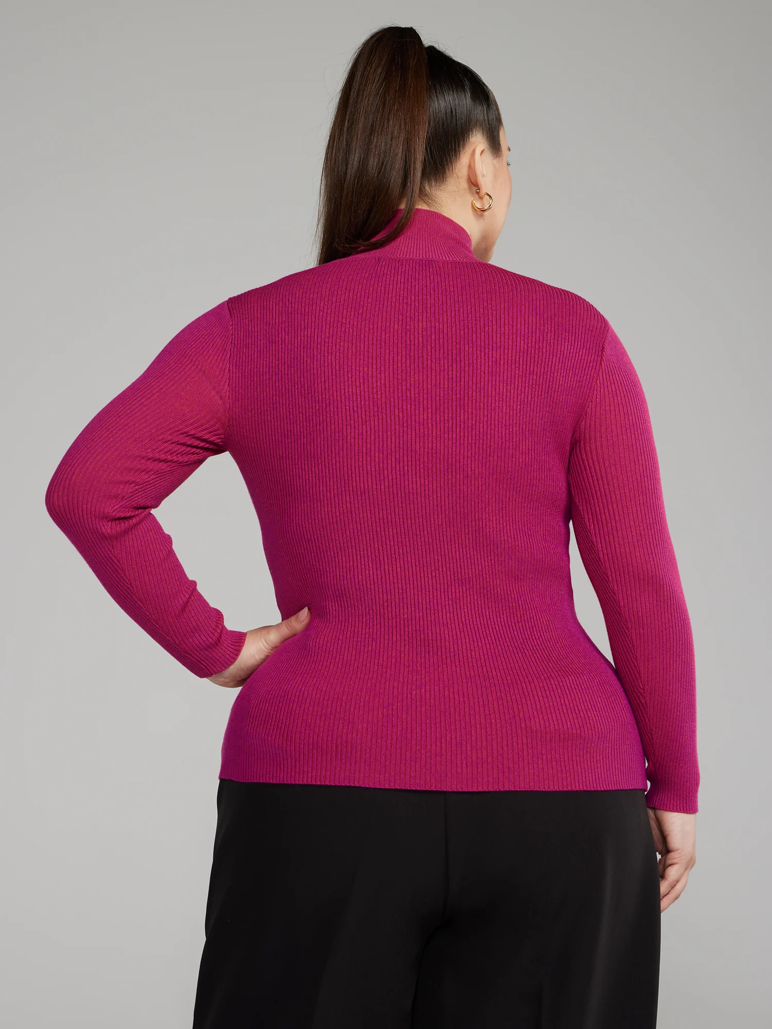 Mockneck Button Detail Sweater - Image 7