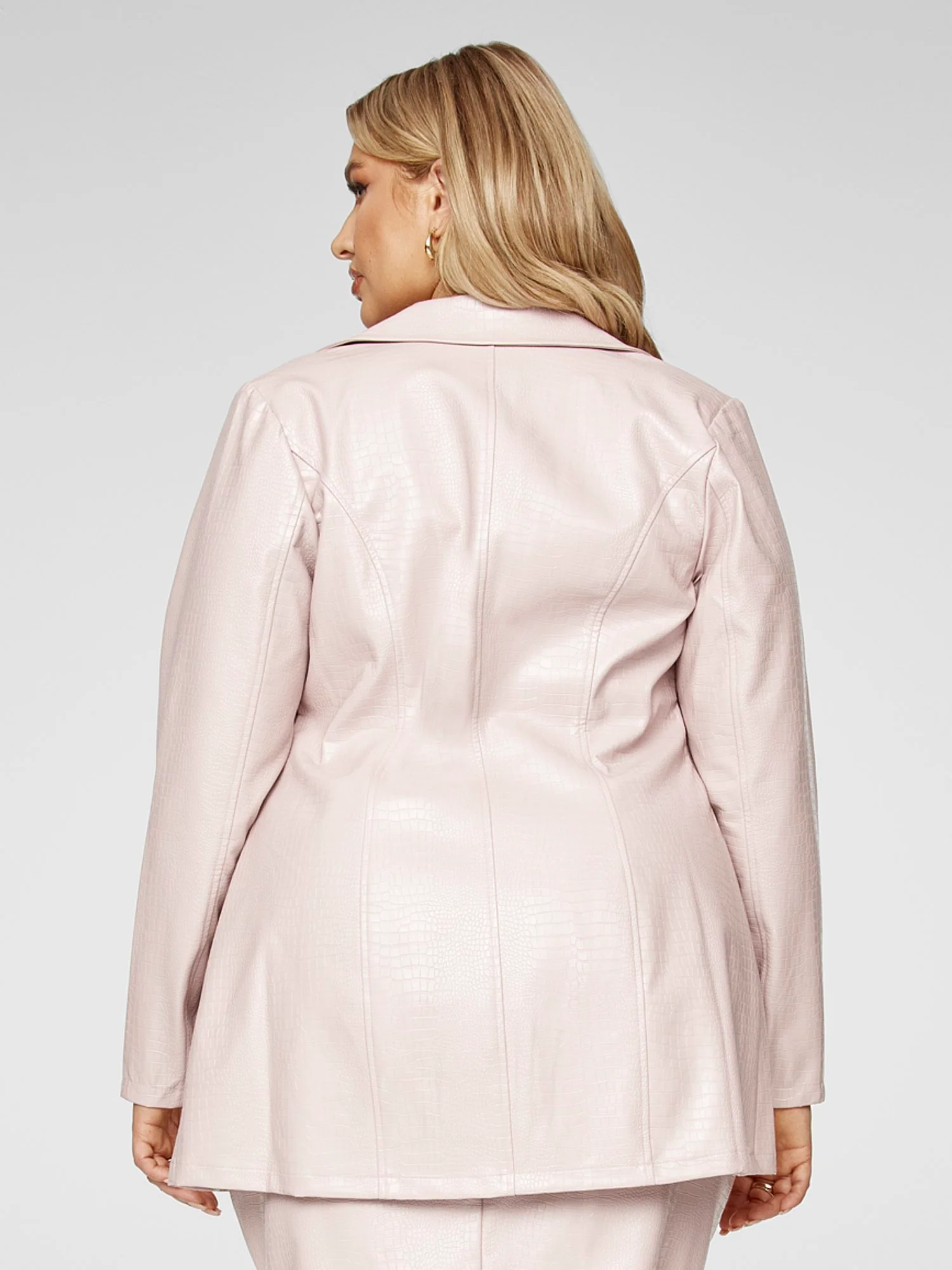Monet Faux Croc Leather Blazer - Image 2