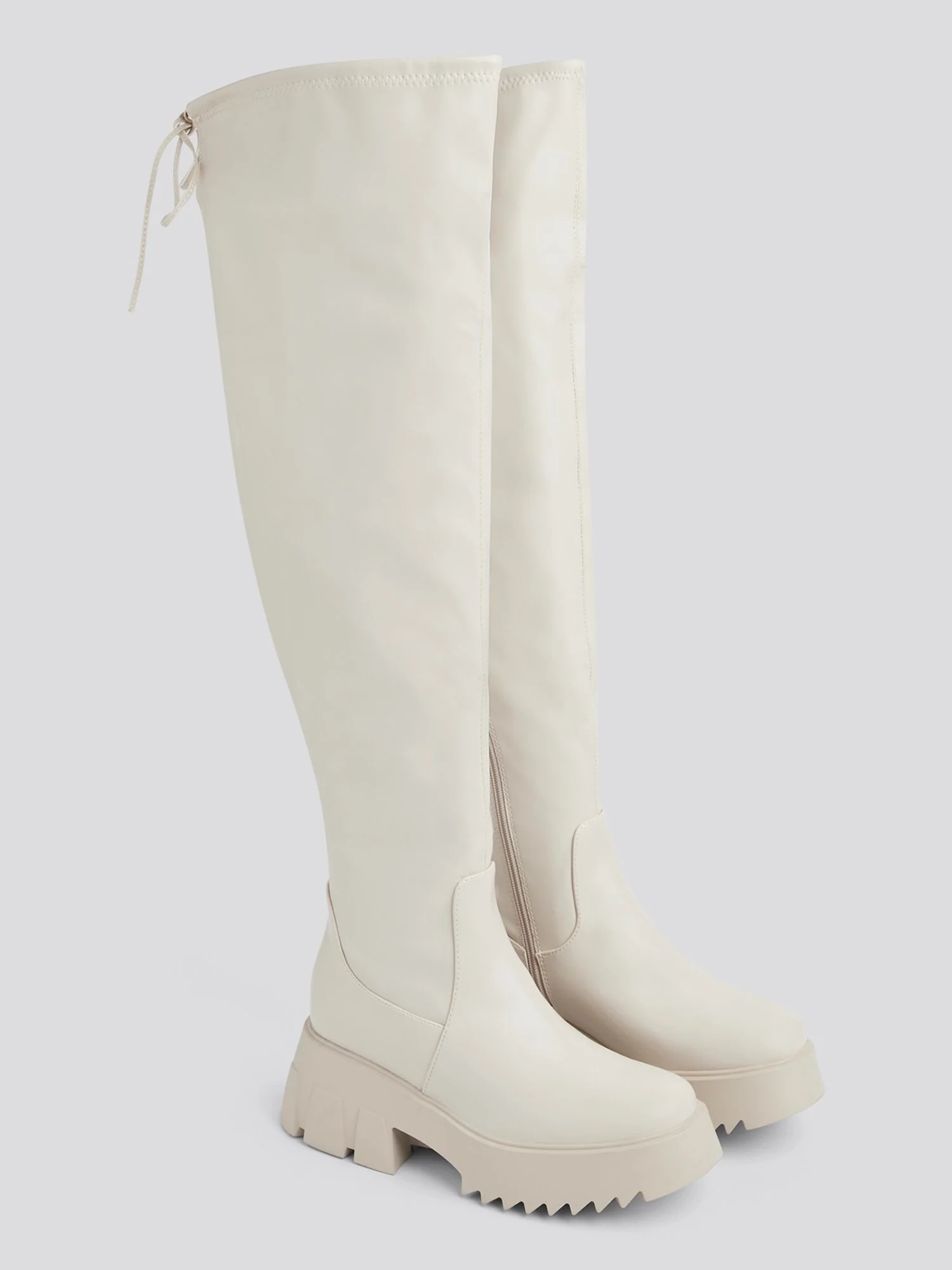 Nadine Wide Calf Over-The-Knee Lug Sole Boots - Image 10