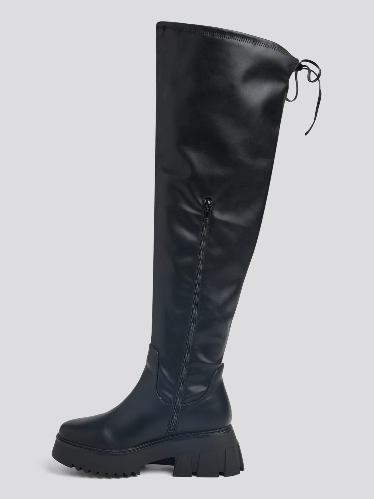 Nadine Wide Calf Over-The-Knee Lug Sole Boots - Image 5