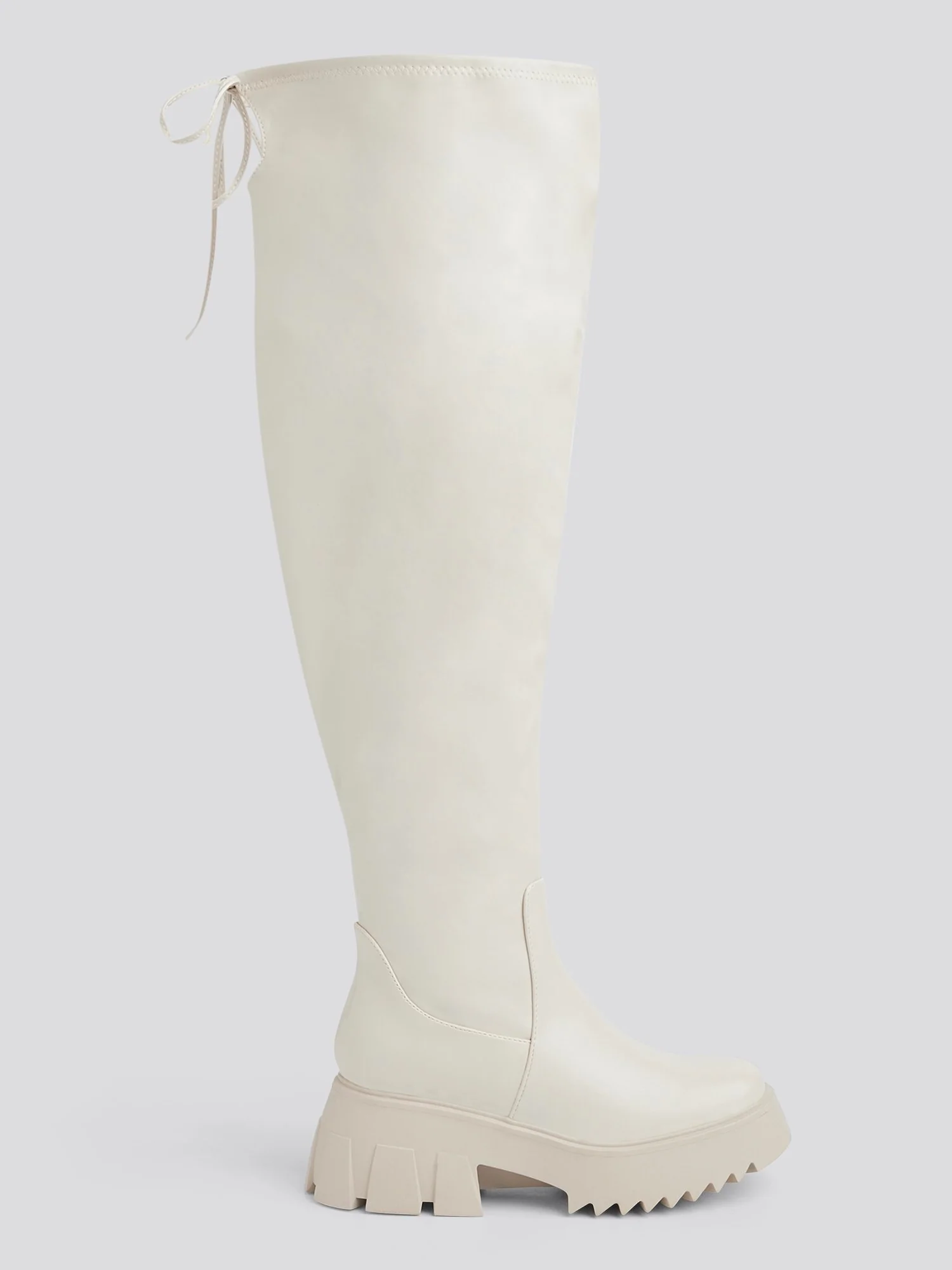 Nadine Wide Calf Over-The-Knee Lug Sole Boots - Image 8