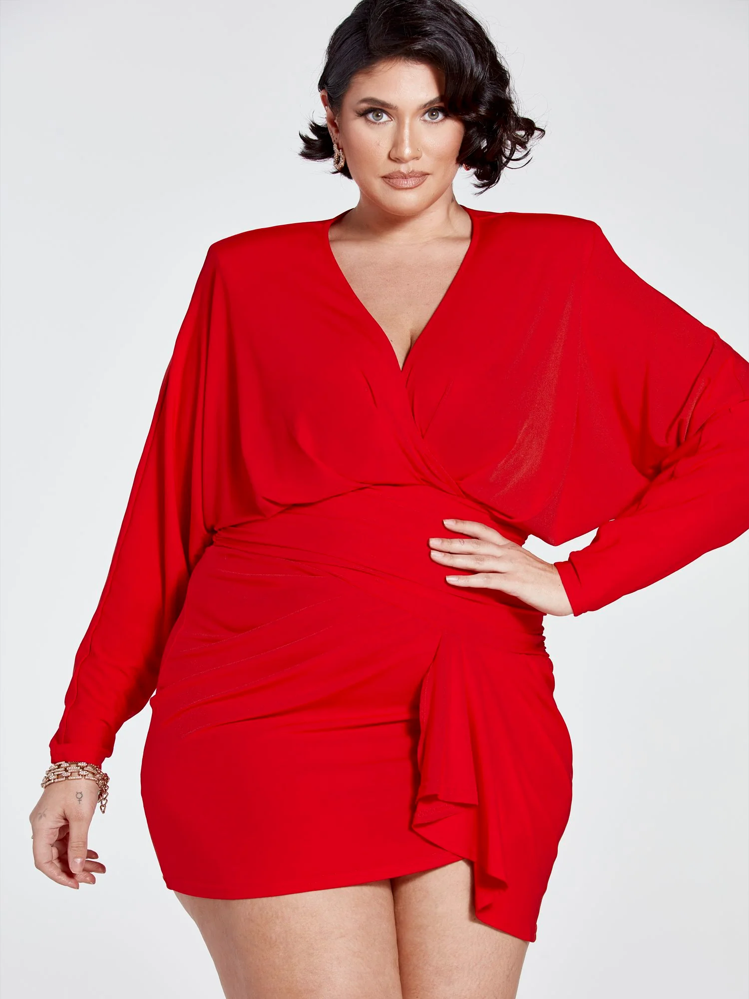 Nahla Side Gathered Draped Dress - Image 4