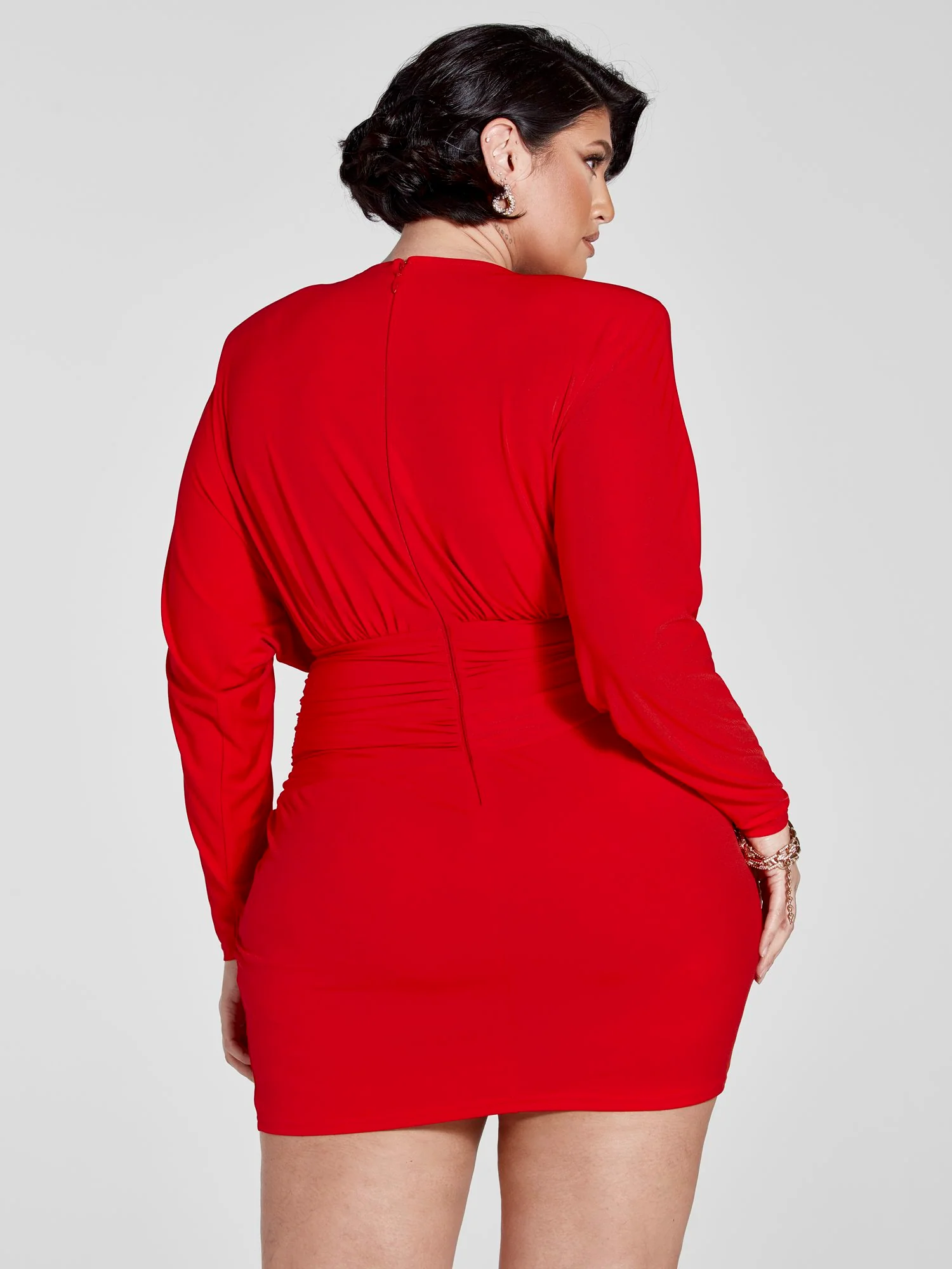 Nahla Side Gathered Draped Dress - Image 6