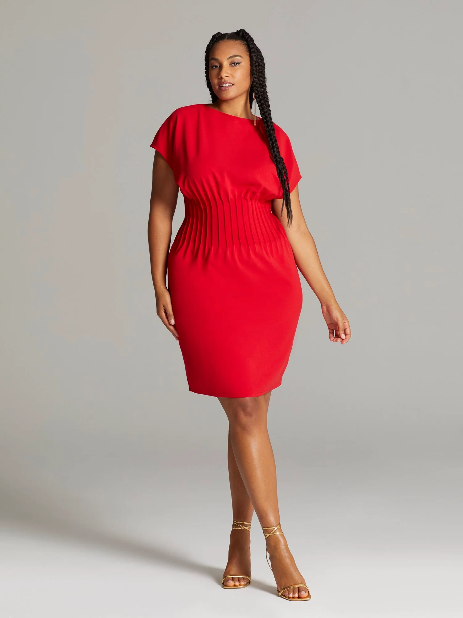 Natacha Pleated Waist Dress